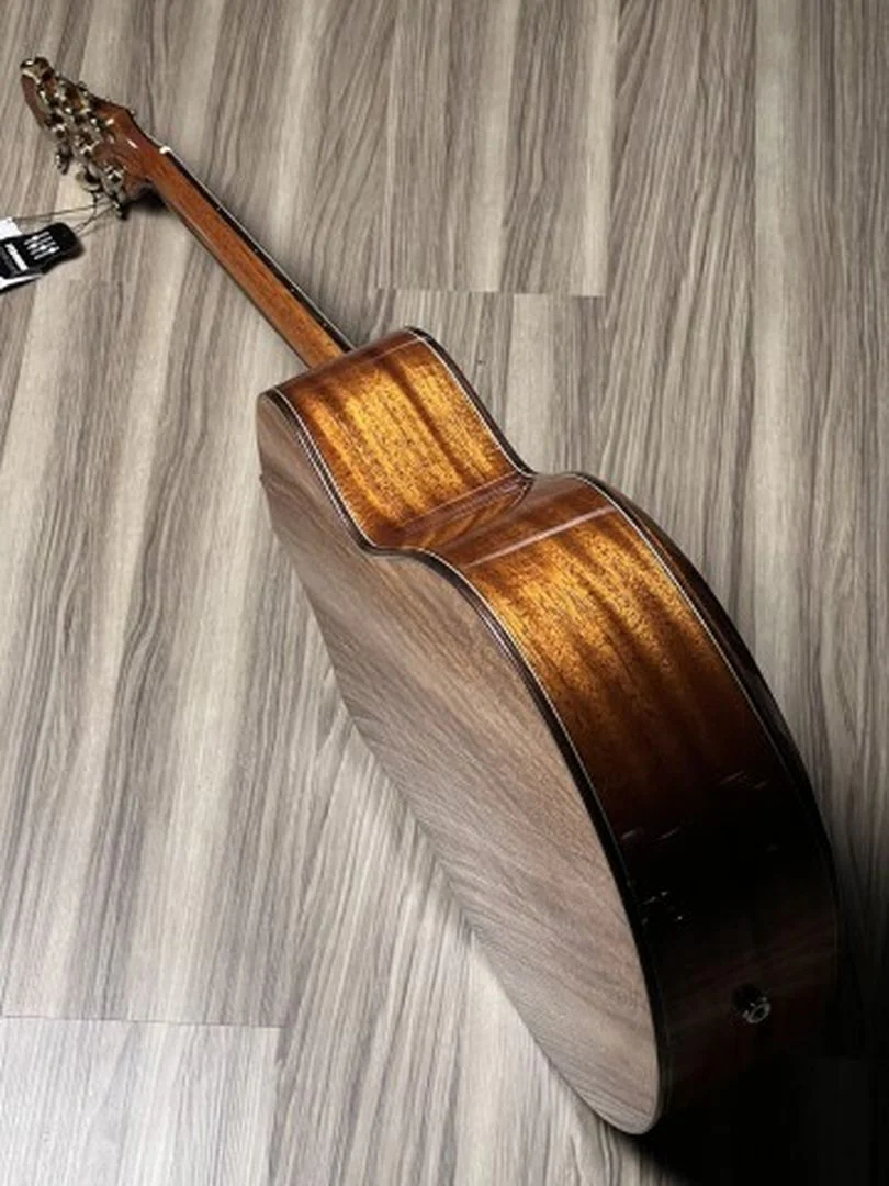 SQOE Spain A8-SK Bevel Cut Full Solid Acoustic Electric in Natural with Fishman Sonitone - Image 4