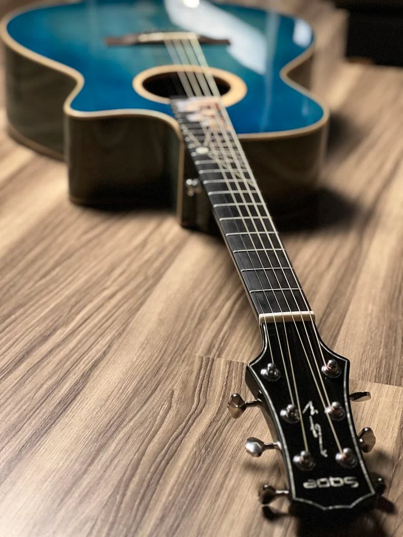 SQOE Spain SQ-PFZL-BL TransAcoustic with Effects in Blue Burst - Image 6