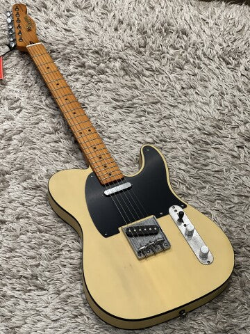 Squier 40th Anniversary Vintage Edition Telecaster Electric Guitar Maple FB Satin Vintage Blonde
