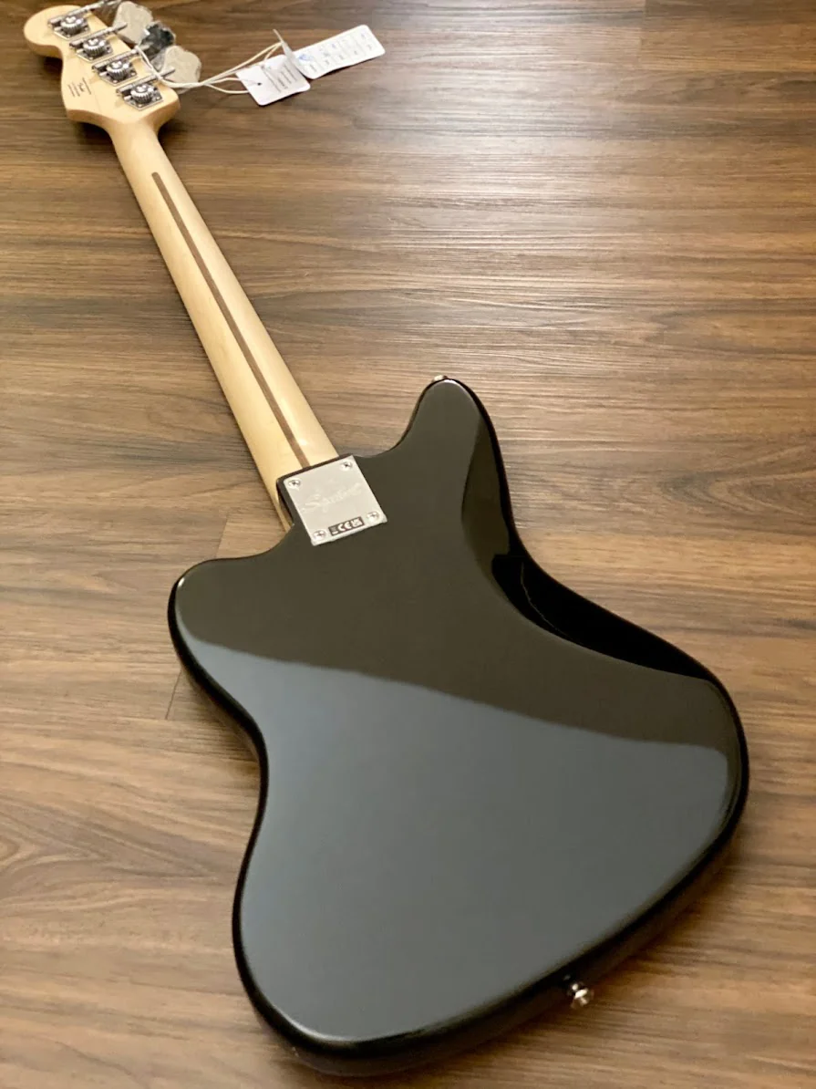 Squier Affinity Series Jaguar Bass with Maple FB in Black - Image 3