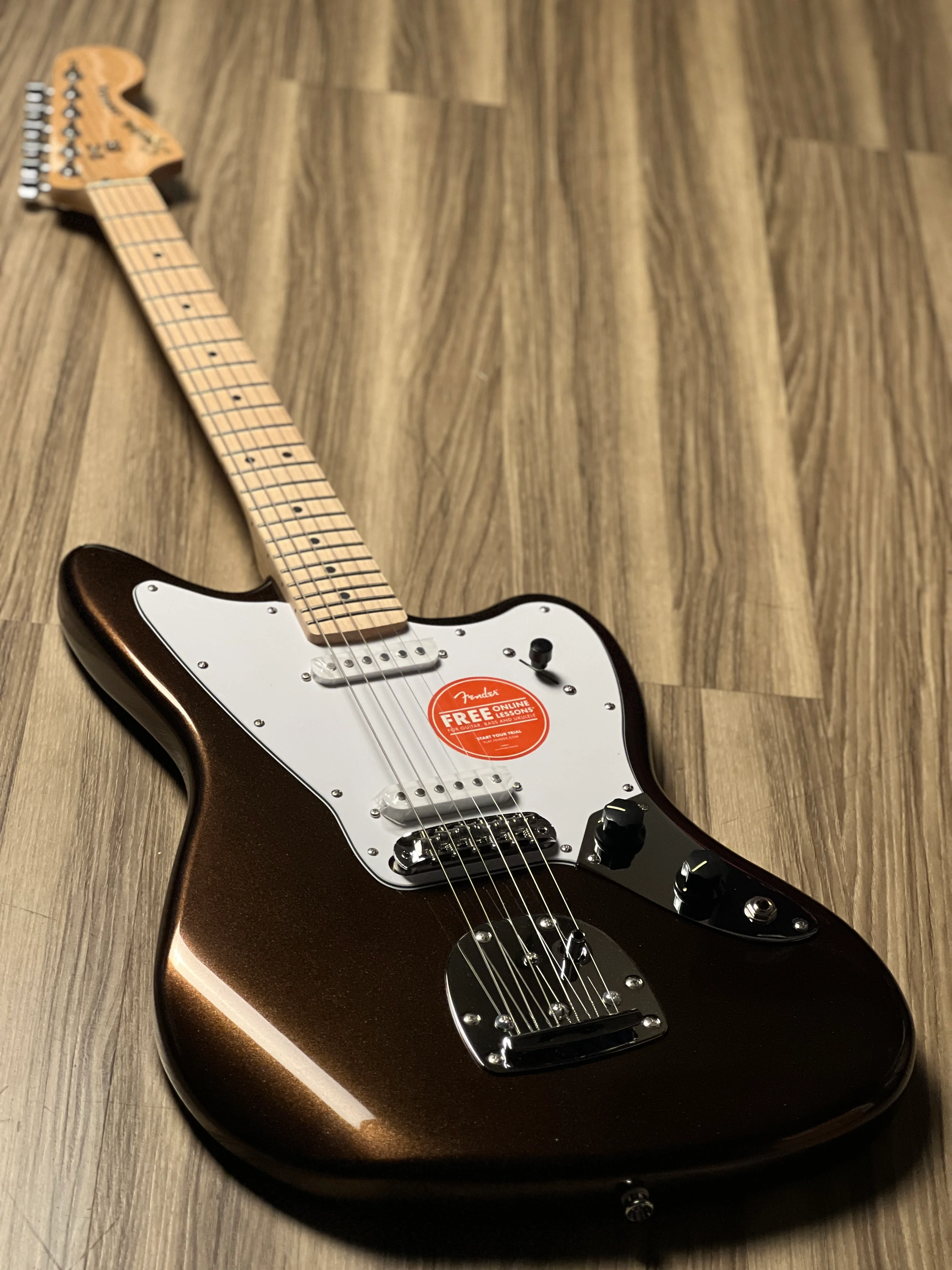 Squier Affinity Series Jaguar With Maple FB in Mystic Metallic Brown