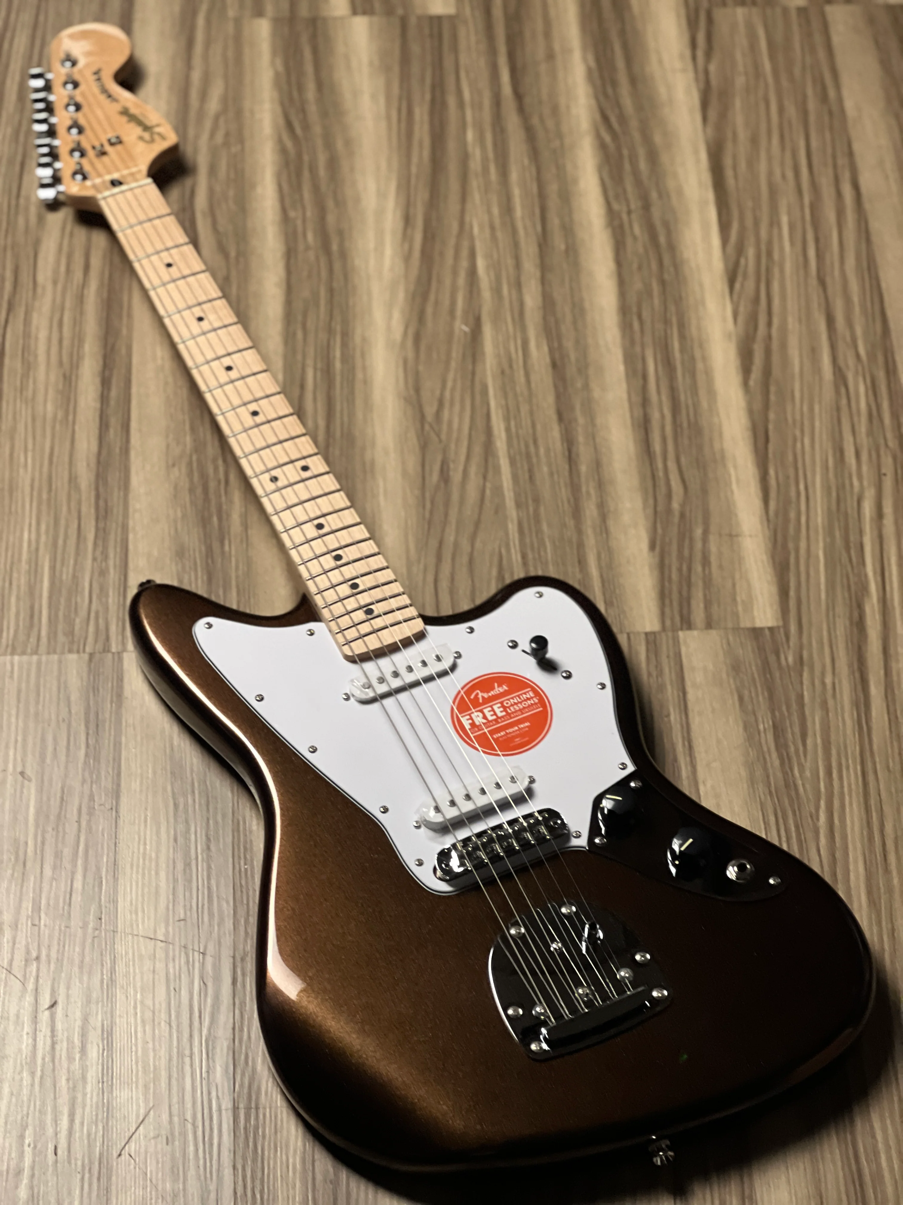 Squier Affinity Series Jaguar With Maple FB in Mystic Metallic Brown - Image 2