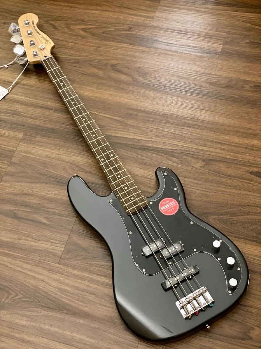 Squier Affinity Series Precision PJ Bass with Laurel FB in Charcoal Frost Metallic - Image 3