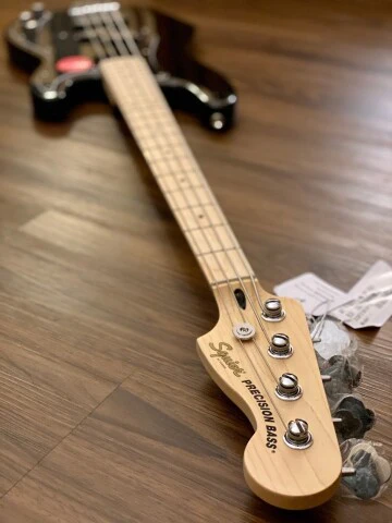 Squier Affinity Series Precision PJ Bass with Maple FB in Black - Image 4