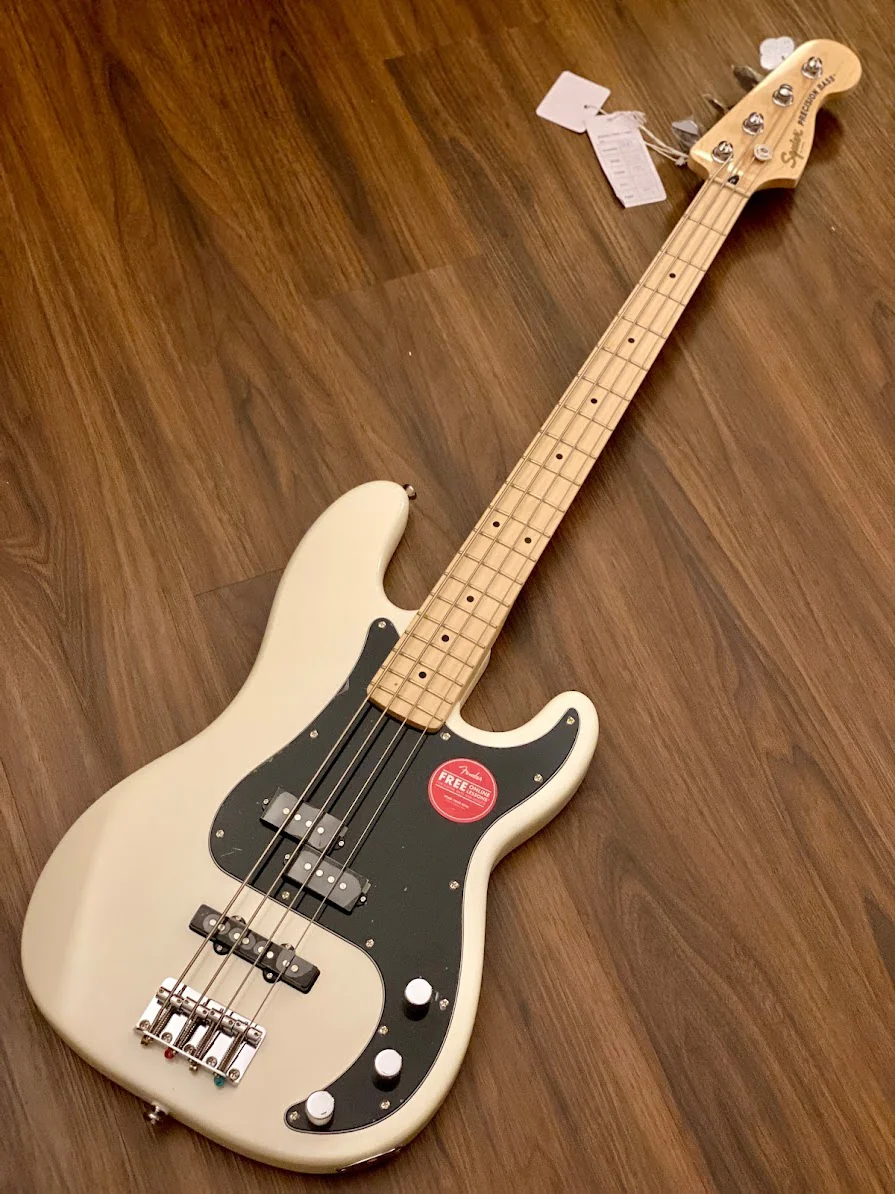 Squier Affinity Series Precision PJ Bass with Maple FB in Olympic White - Image 2