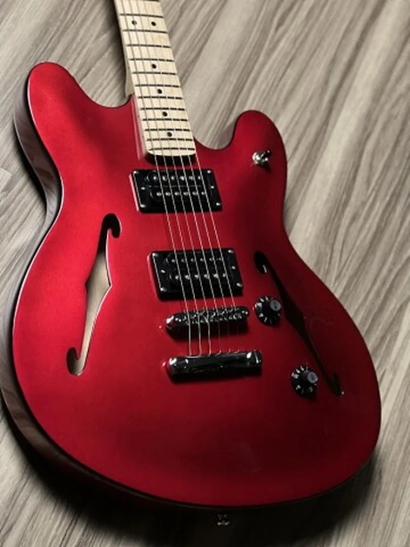 Squier Affinity Series Starcaster with Maple FB in Candy Apple Red - Image 4