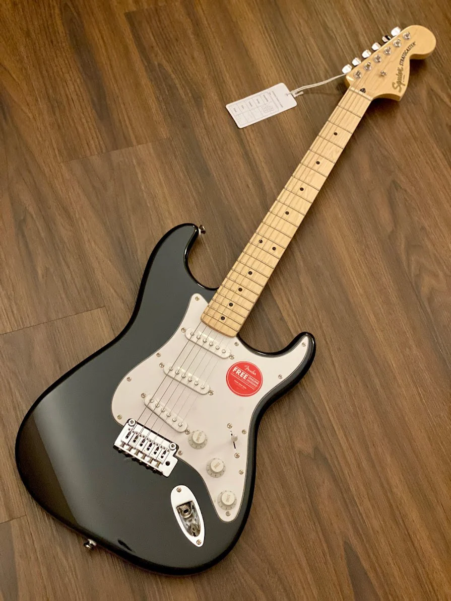 Squier Affinity Series Stratocaster with Maple FB in Black - Image 2