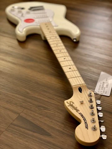 Squier Affinity Series Stratocaster with Maple FB in Olympic White - Image 4