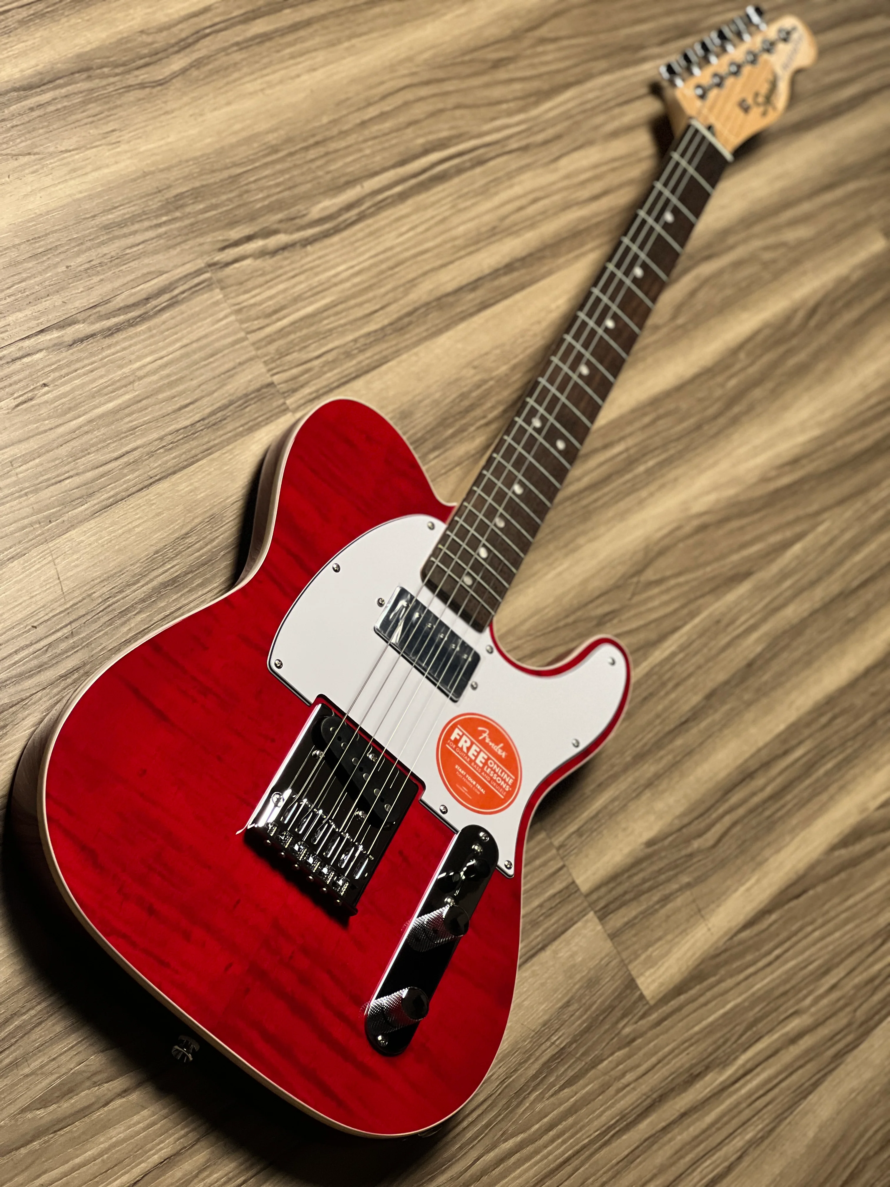 Squier Affinity Series Telecaster FMT SH With Laurel FB in Crimson Red Transparent - Image 3