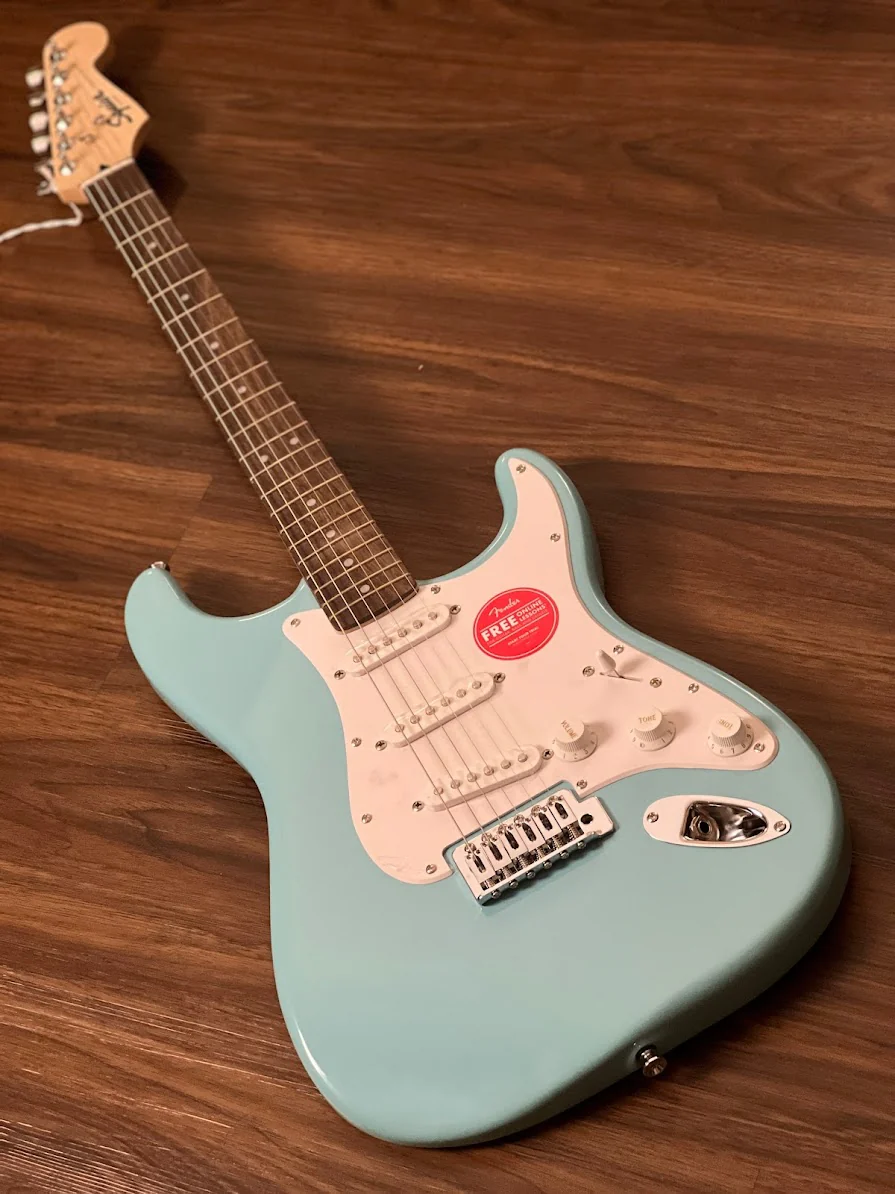 Squier Bullet Stratocaster with Tremolo and Laurel FB in Tropical Turquoise - Image 3