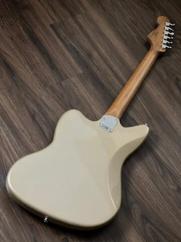 Squier Contemporary Jaguar HH with Laurel FB in Shoreline Gold - Image 4