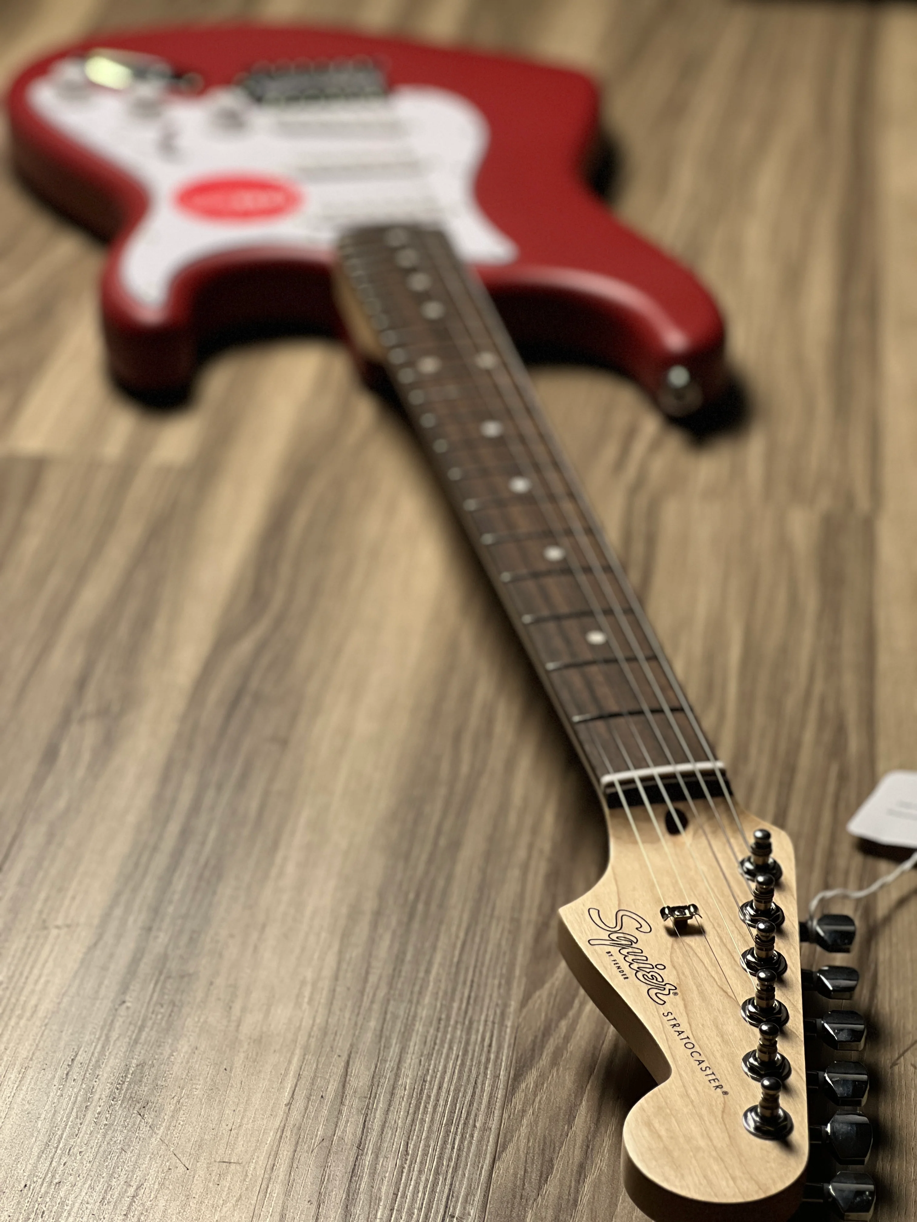 Squier Debut Series Stratocaster Electric Guitar Laurel FB In Dakota Red - Image 6
