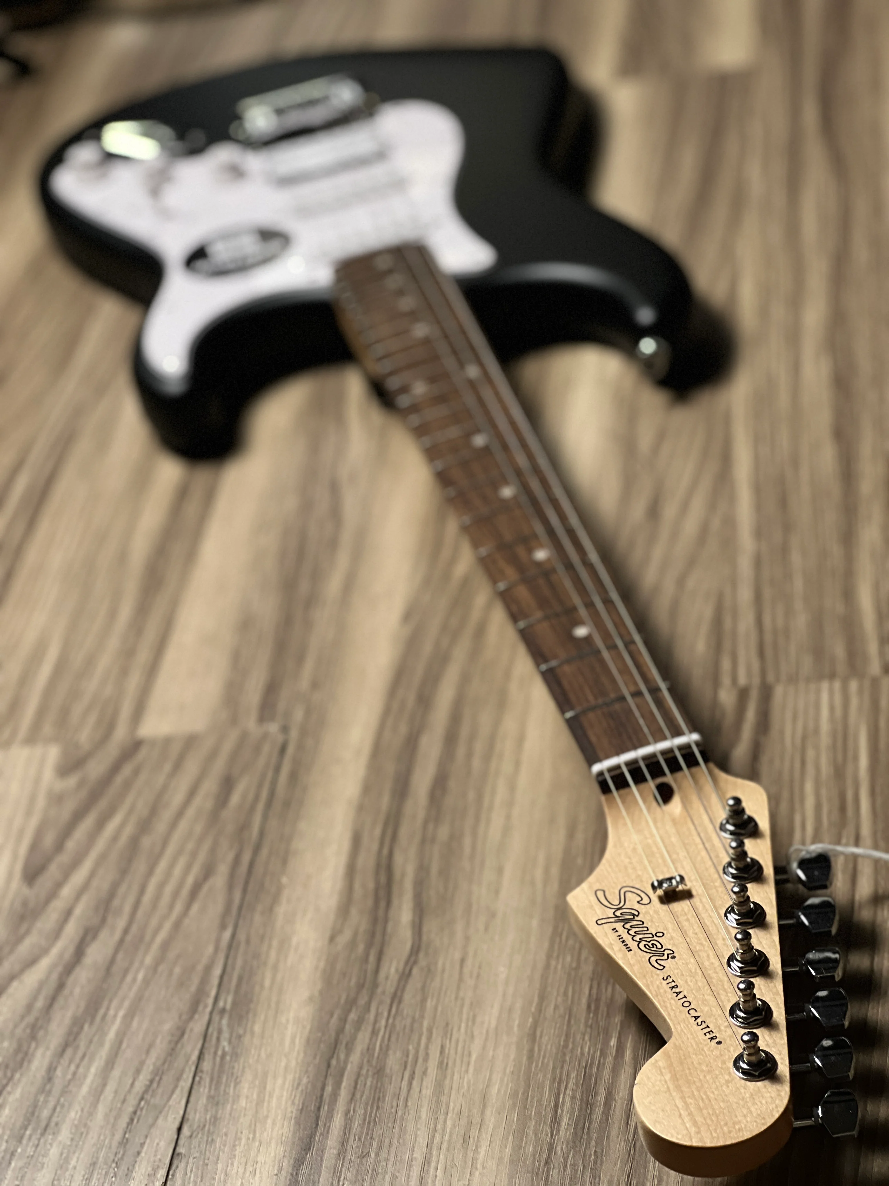 Squier Debut Series Stratocaster HT HSS with Laurel FB in Black - Image 6