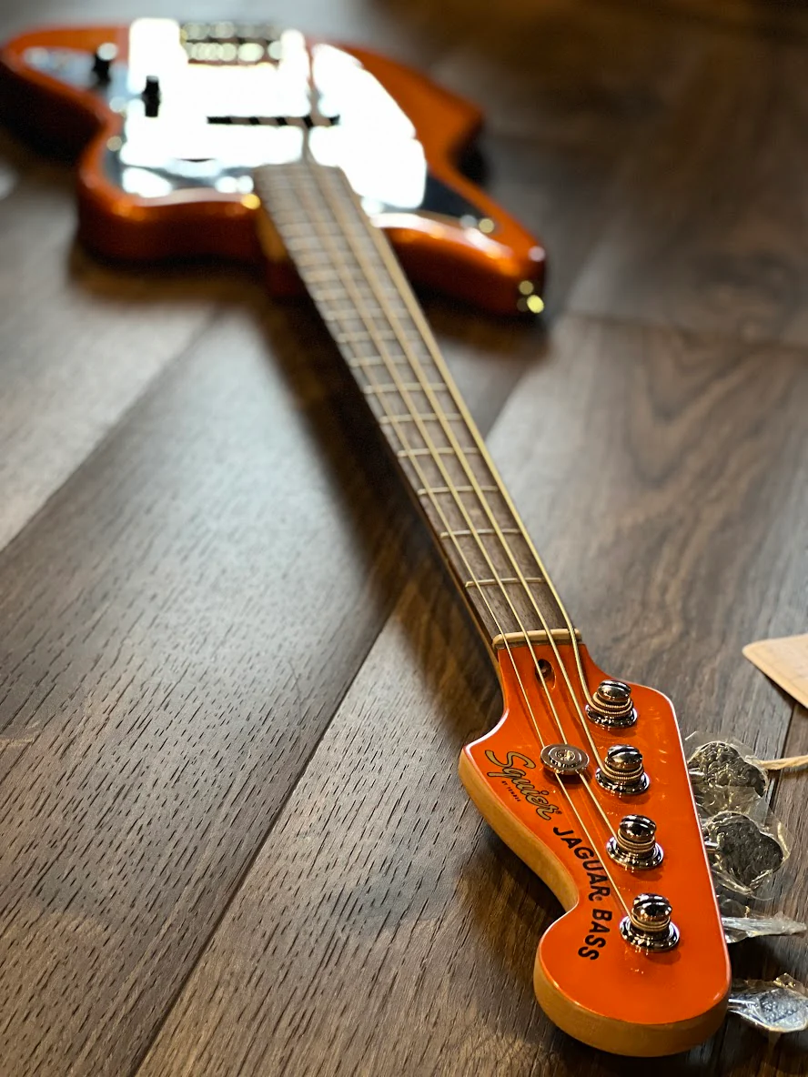 Squier FSR Affinity Series Jag Bass H with Laurel FB in Metallic Orange - Image 3