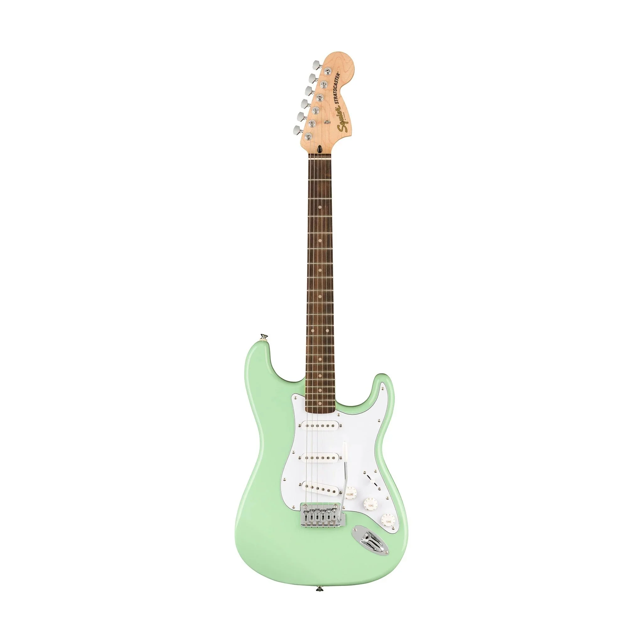 Squier FSR Affinity Series Stratocaster w/White Pickguard, Laurel FB in Surf Green - Image 7