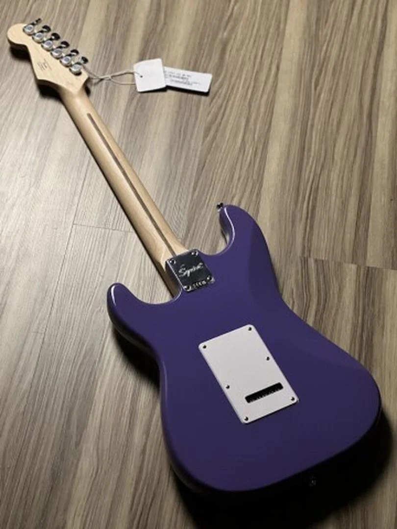Squier FSR Sonic Stratocaster HSS w/White Pickguard Maple FB in Ultraviolet - Image 5
