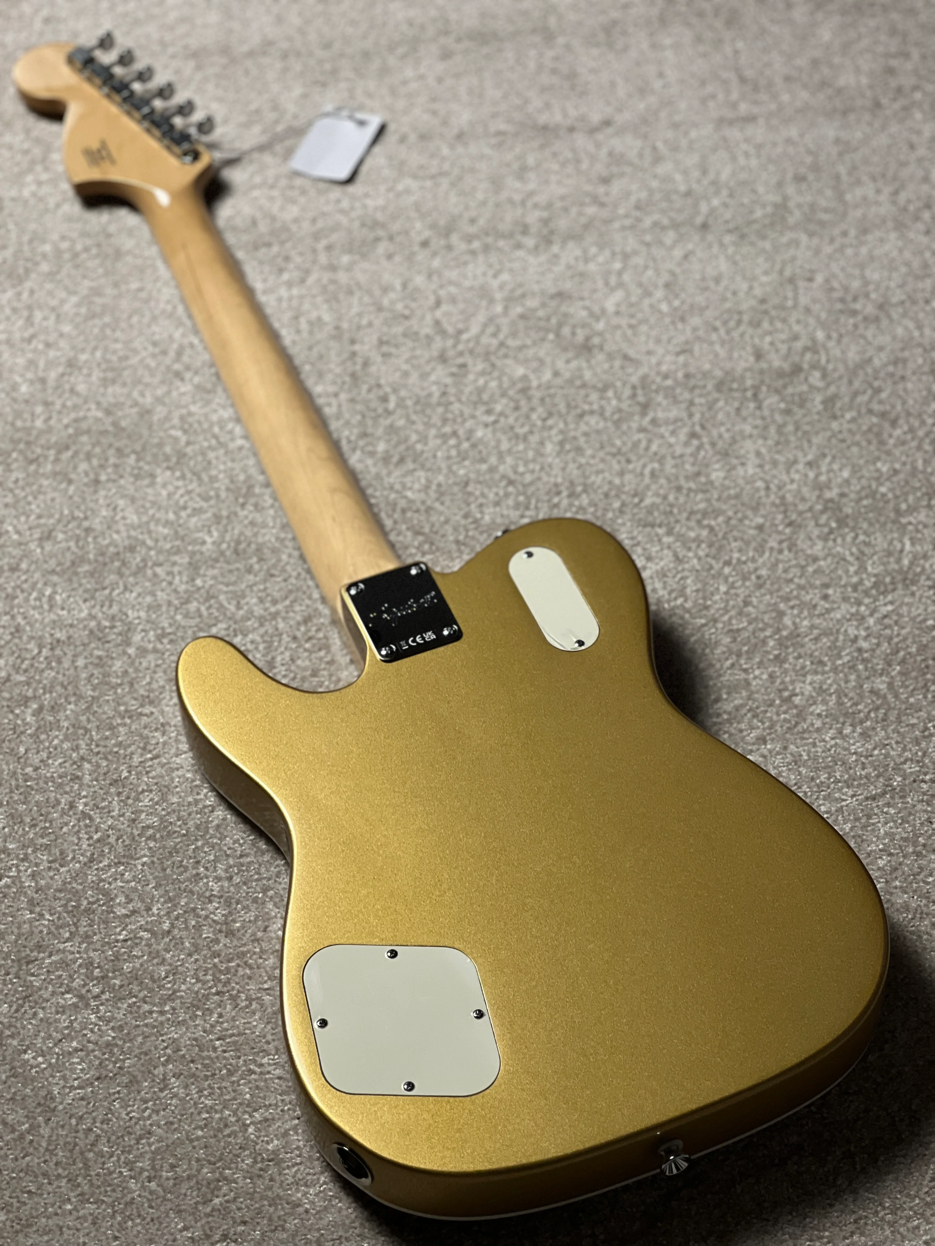 Squier Ltd Paranormal Troublemaker Telecaster Deluxe with Laurel FB in Aztec Gold - Image 5