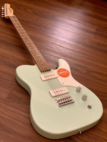 Squier Paranormal Baritone Cabronita Telecaster - Surf Green - Image 3