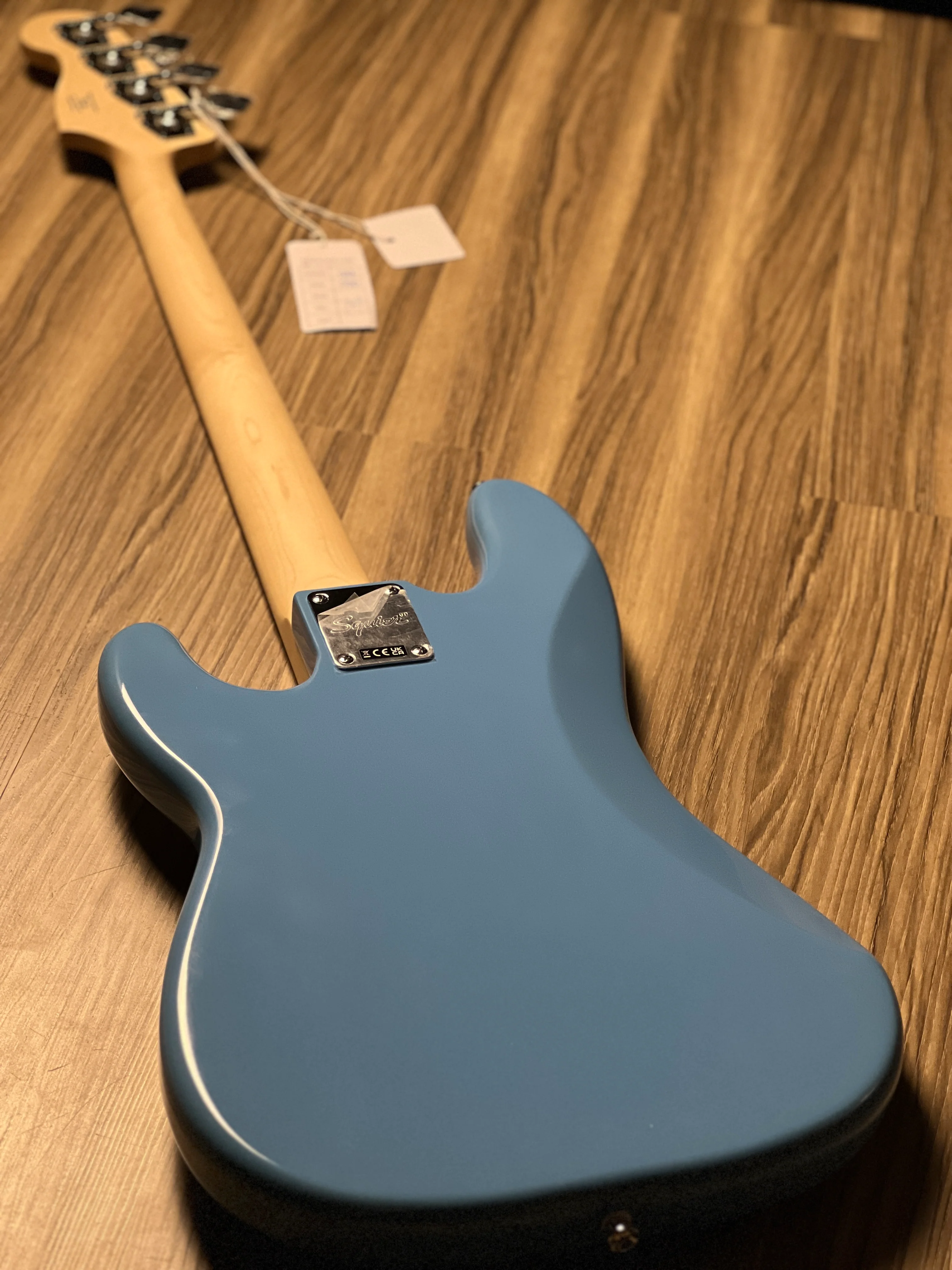 Squier Sonic Precision Bass with White Pickguard and Maple FB in California Blue - Image 3