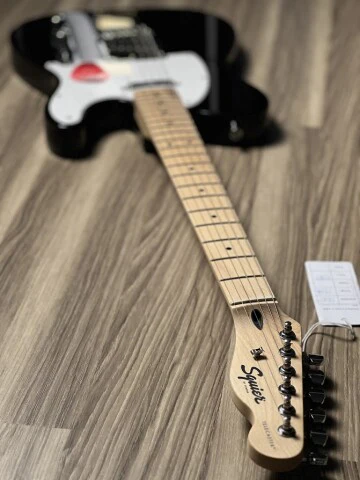Squier Sonic Telecaster w/White Pickguard with Maple FB in Black - Image 5