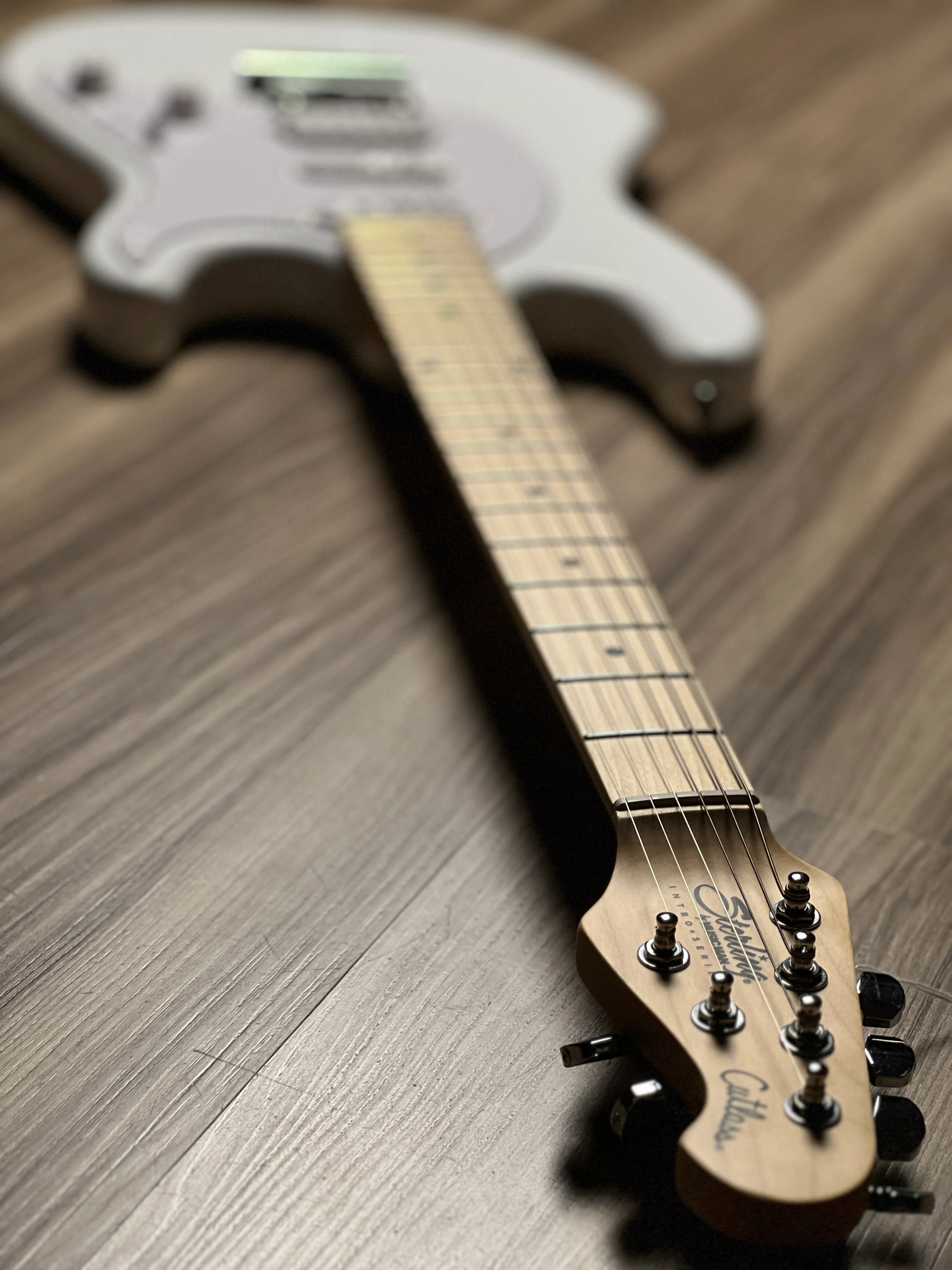 Sterling By Music Man Cutlass CT20 with Maple FB in Canvas White - Image 5