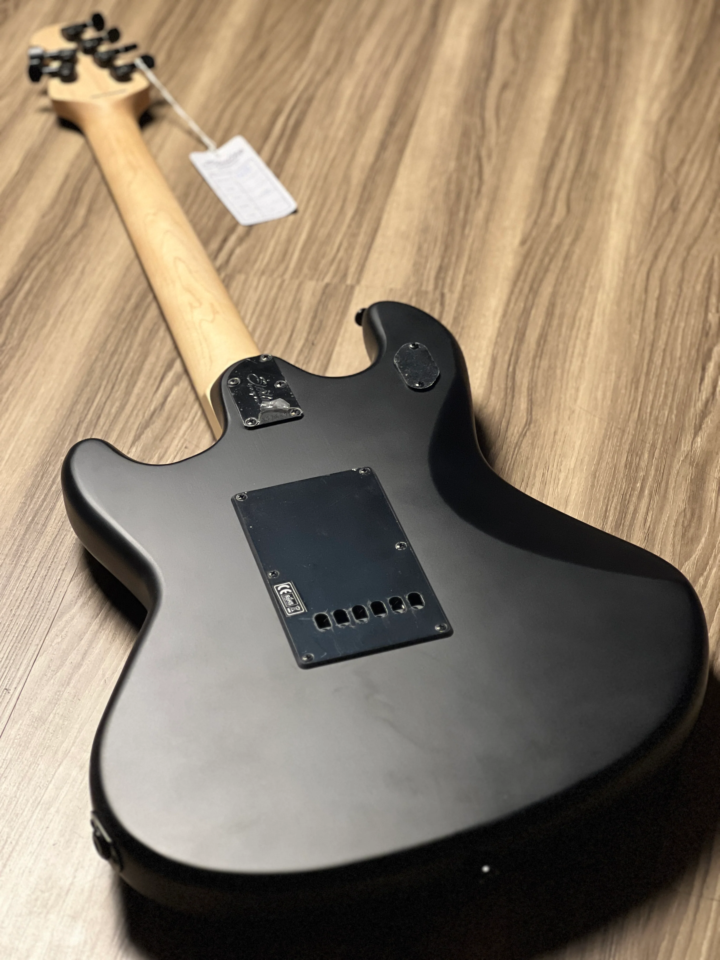 Sterling by Music Man SR30 StingRay HH Guitar with Laurel FB in Stealth Black - Image 5