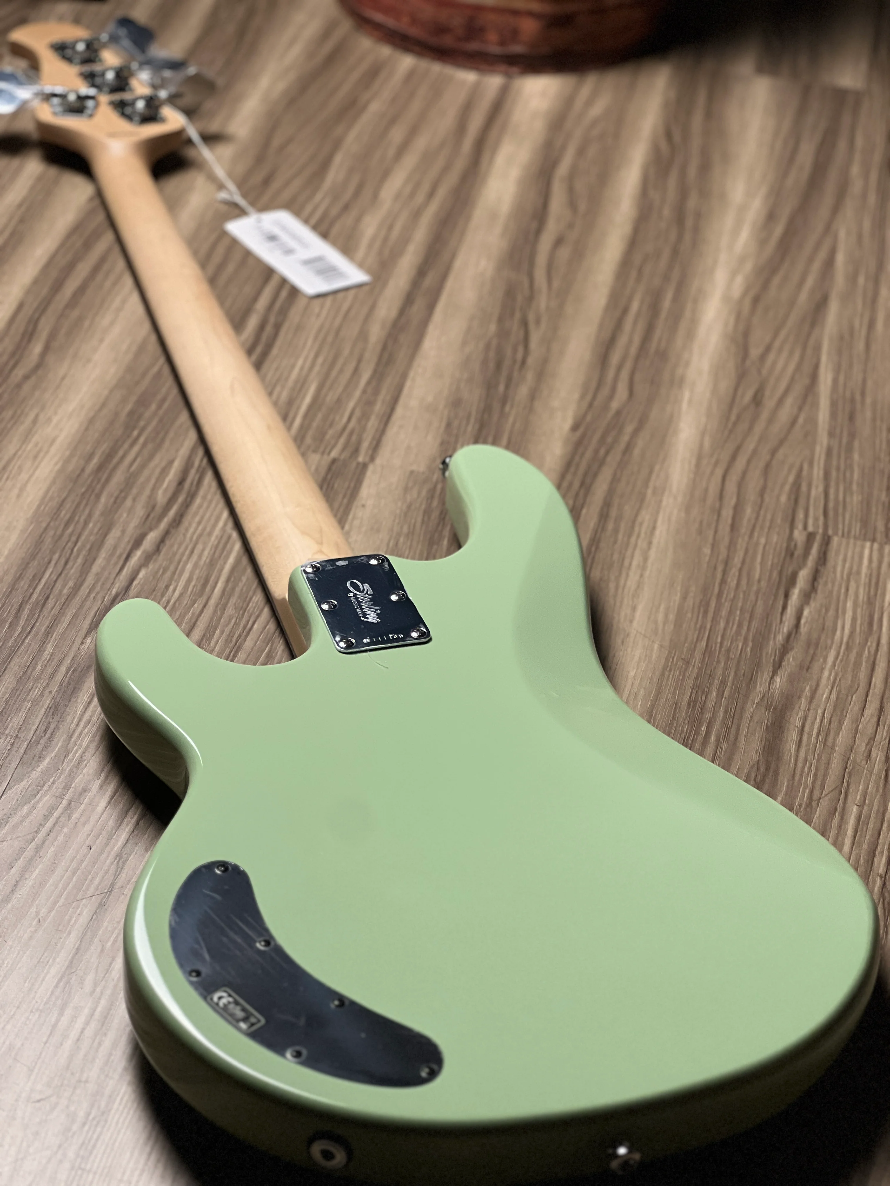 Sterling By Music Man StingRay RAY2 with Amaranth FB in Misty Green - Image 5