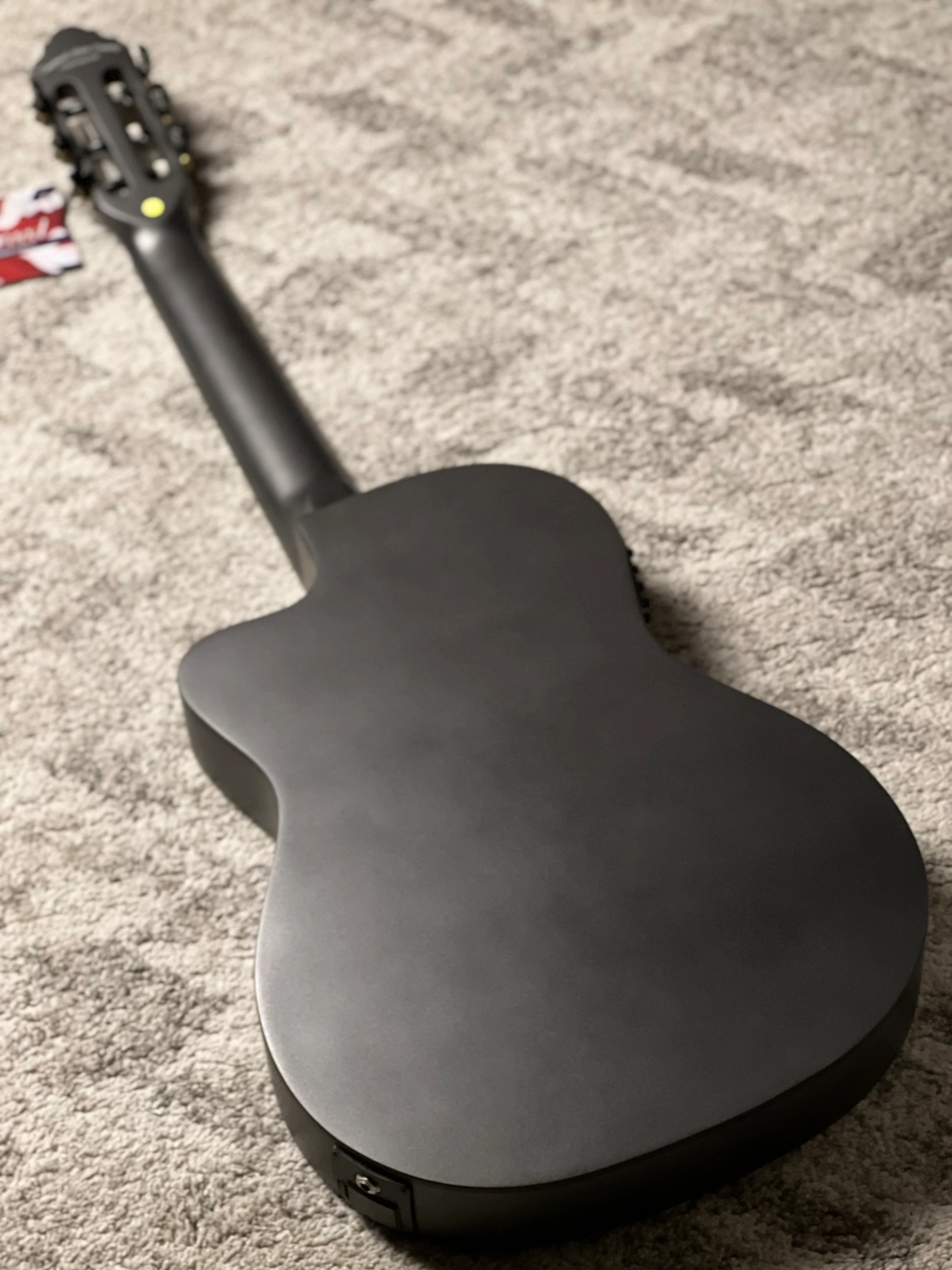 Tanglewood EMETCLE Enredo Madera Elegante Thinline Electro Classical Guitar in Metallic Grey Satin - Image 5