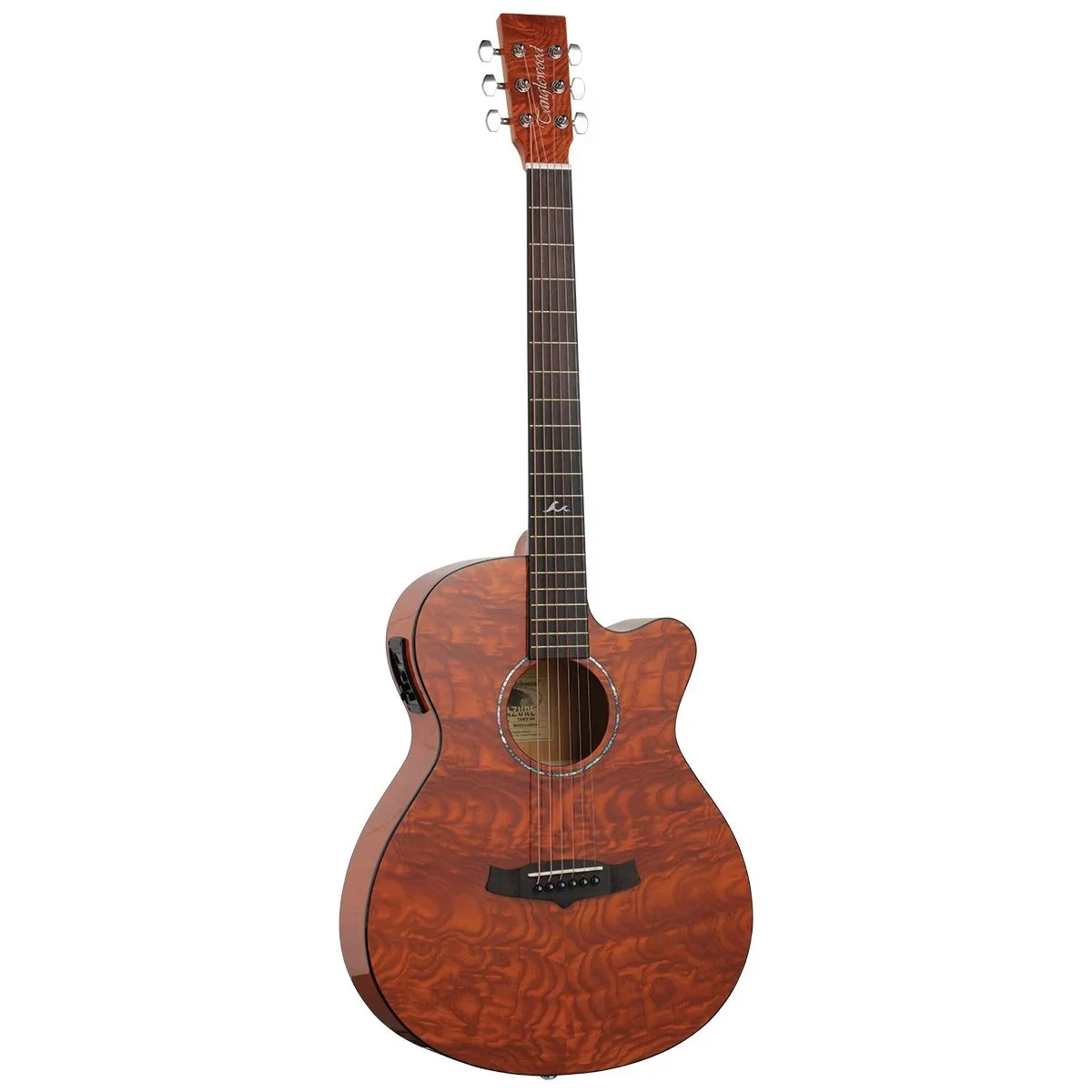 Tanglewood TA4 CE HN Azure Superwolk C/E Quilted Ash Shorline Amber Gloss