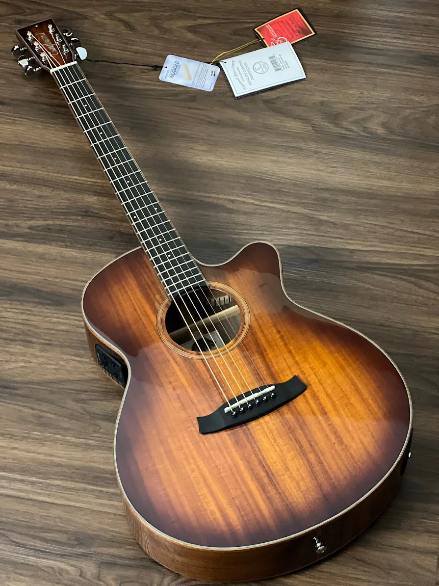 Tanglewood TW4 KOA Winterleaf Super Folk Cutaway Acoustic Electric - Image 3