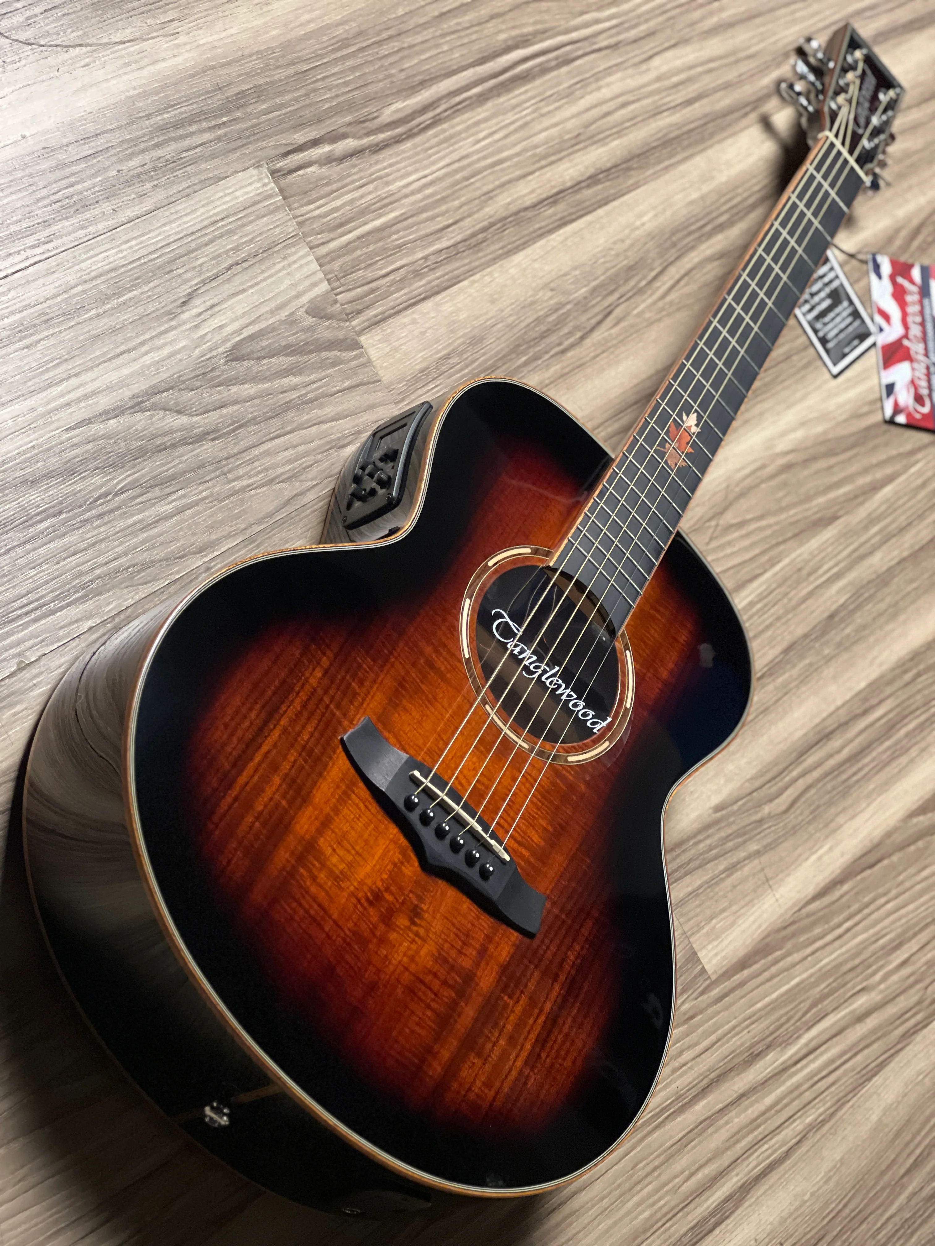 Tanglewood TWX1EK Winterleaf Exotic Mini Top Solid Spruce in Autumn Burst Gloss w/Bag - Image 3