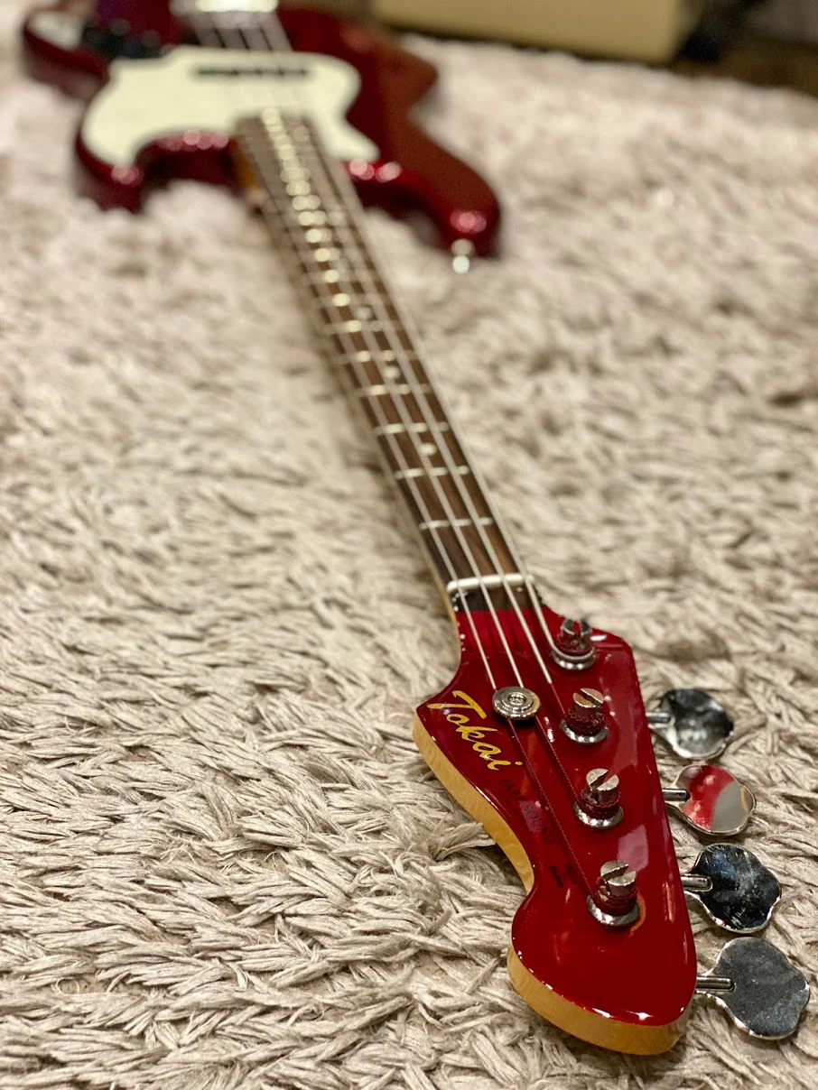 Tokai AJB-106 OCR/R Jazz Sound Bass Japan in Old Candy Apple Red - Image 9