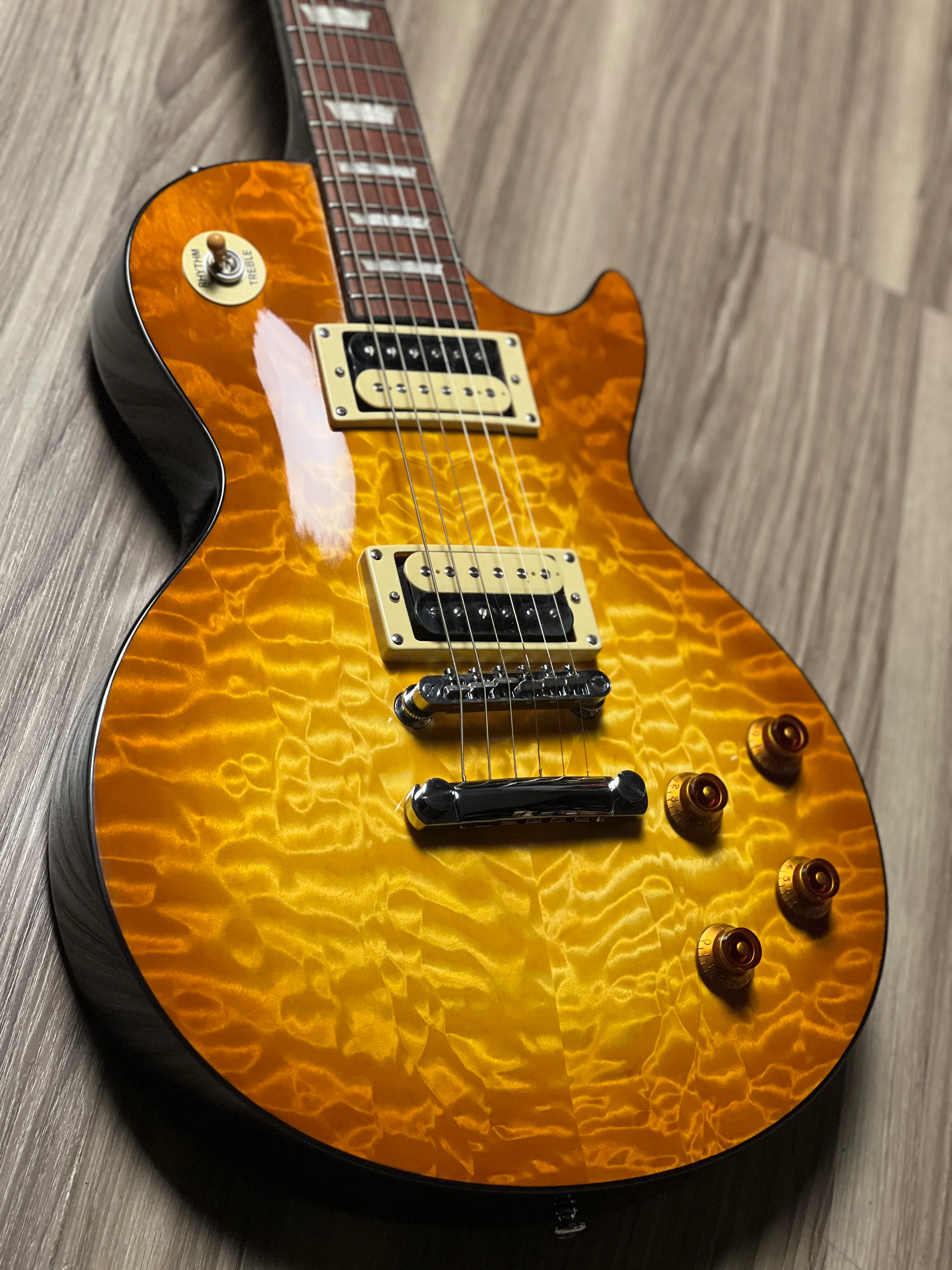 Tokai ALS-64QZ VF Love Rock in Violin Finish with Quilt Top (MIC) CN19020172 B STOCK - Image 2