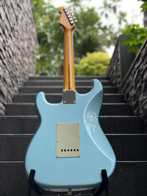 Tokai AST-104 IBL/R Goldstar Sound Japan in Ice Blue Metallic with Rosewood FB - Image 2