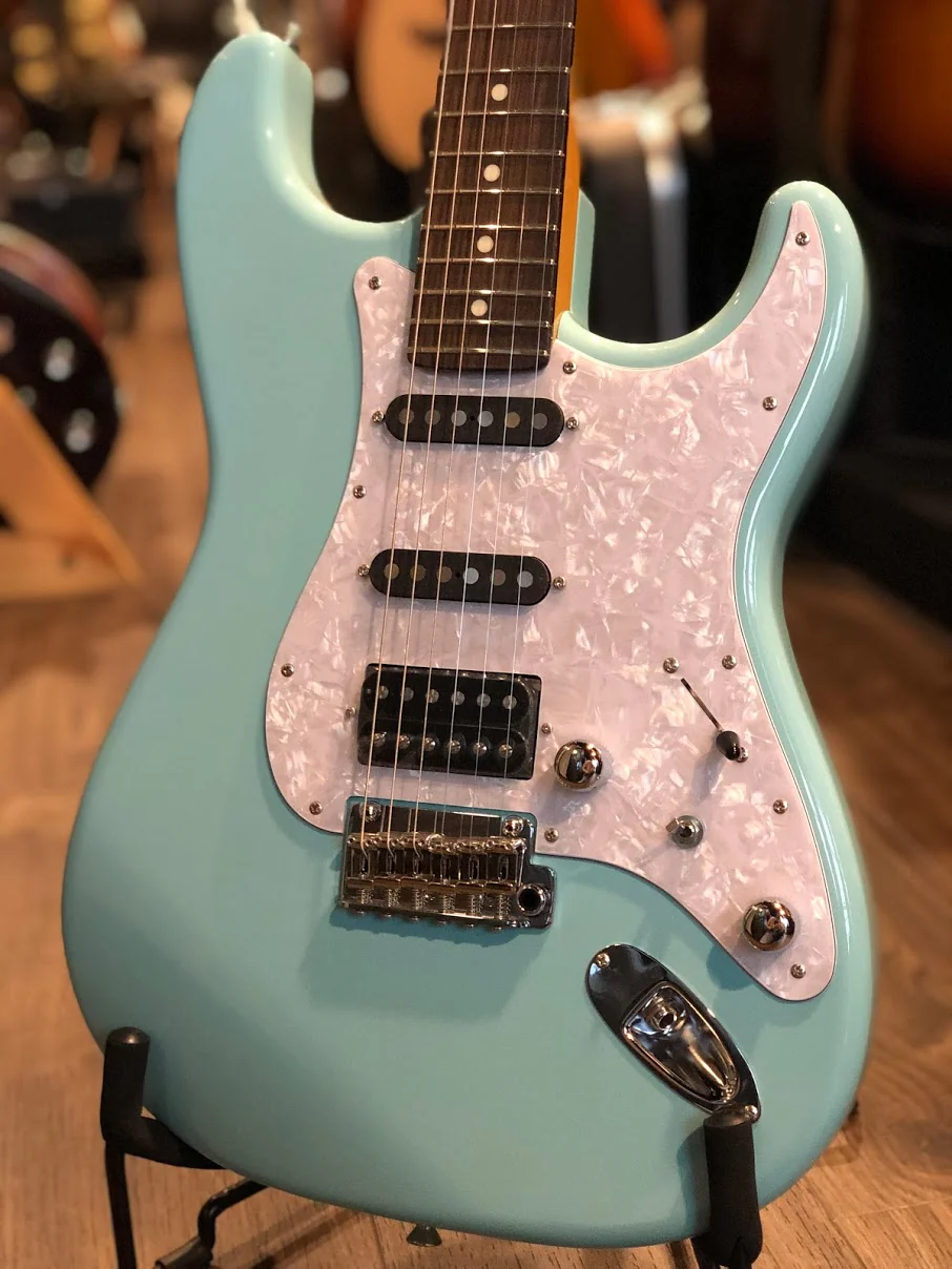 Tokai AST-114SH SOB/R Modern Goldstar Sound in Sonic Blue with Rosewood FB - Image 2