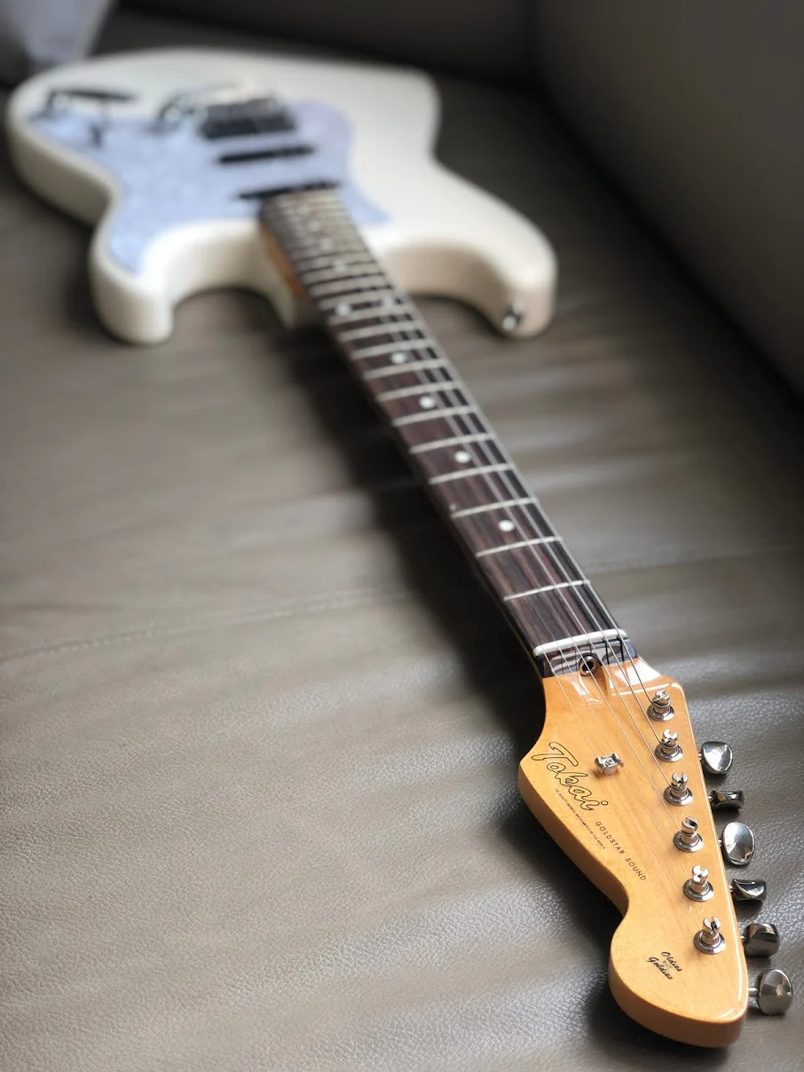Tokai AST-114SH VWH/R Modern Goldstar Sound in Vintage White with Rosewood FB - Image 3