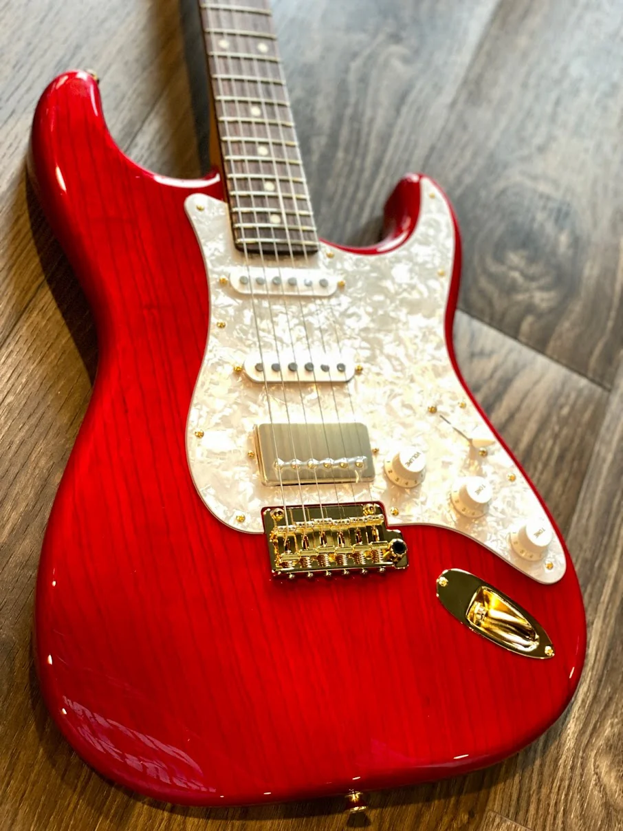 Tokai AST-118SH-GH SR/R Goldstar Sound HSS Limited Edition Seethru Red with Gold Hardware - Image 4