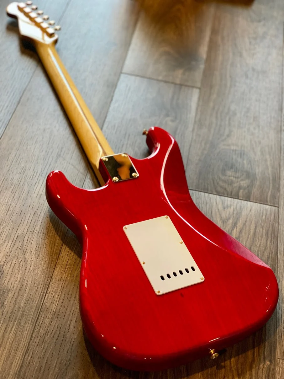 Tokai AST-118SH-GH SR/R Goldstar Sound HSS Limited Edition Seethru Red with Gold Hardware - Image 6