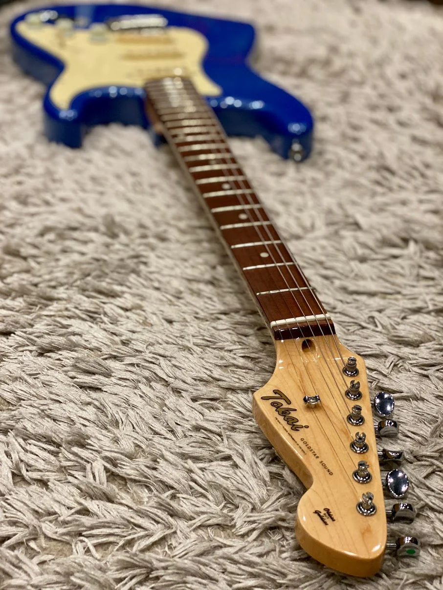 Tokai AST-52 LPB/CJ Goldstar Sound in Lake Placid Blue with Carbonized Jatoba FB - Image 3