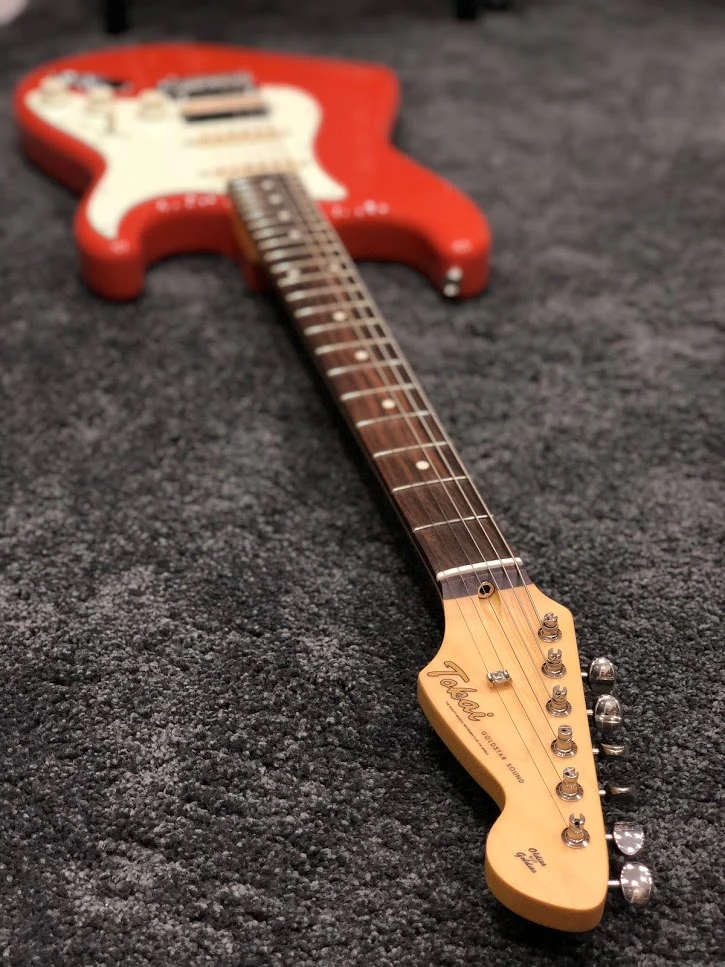 Tokai AST-95SH FR/R Goldstar Sound Japan in Fiesta Red with Rosewood FB - Image 3