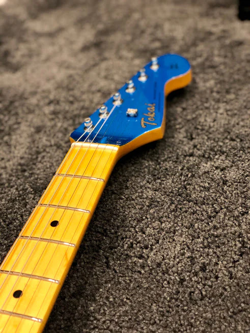 Tokai AST-95SH LPB/M Goldstar Sound Japan in Lake Placid Blue with Maple FB and Matching Headstock - Image 6