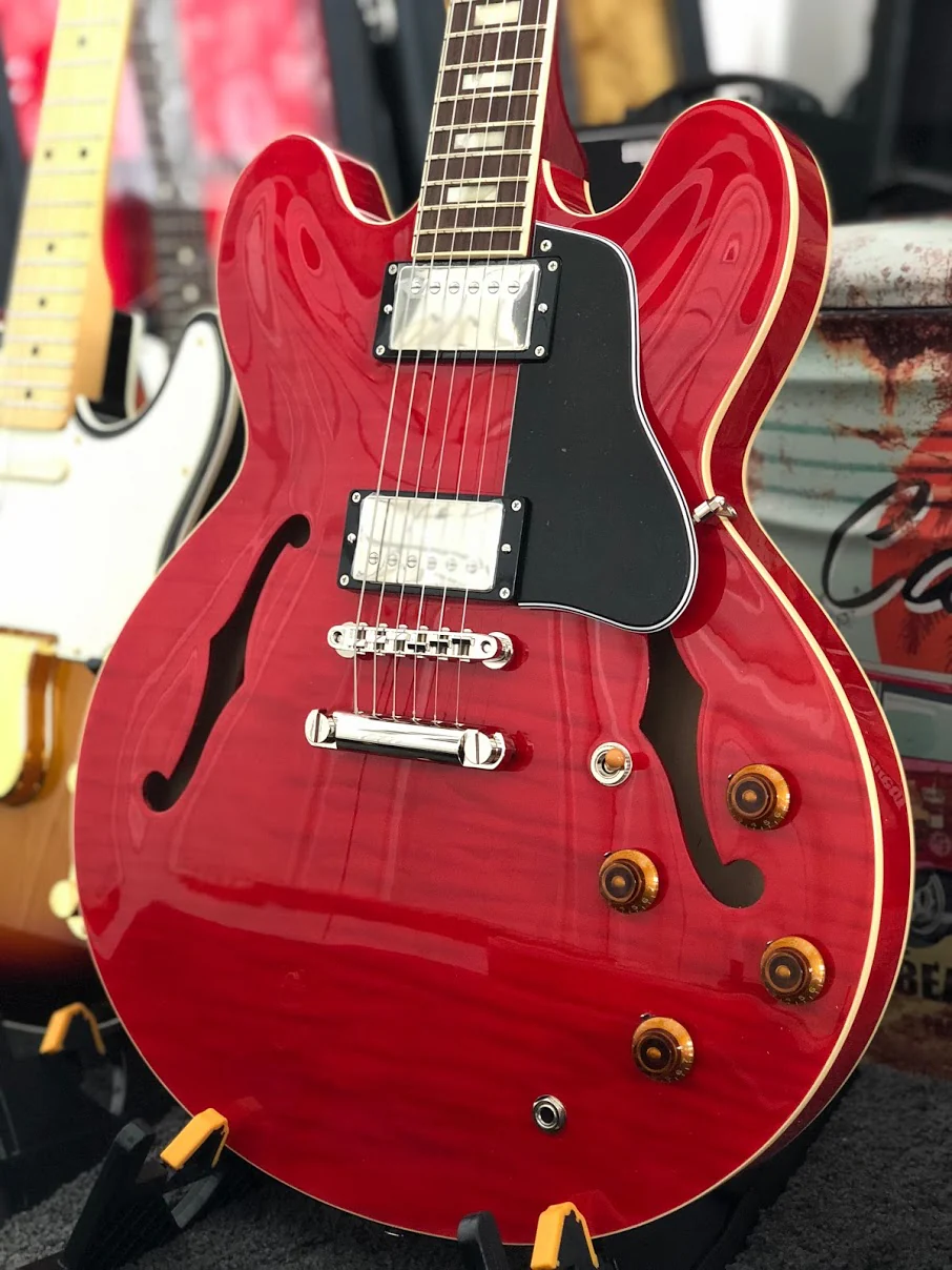 Tokai ES-198 SR Semi Hollow Vintage Series in See Thru Red Cherry - Image 2