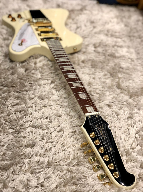 Tokai FB90 AI in Antique Ivory Firebird with Vibrola - Image 3