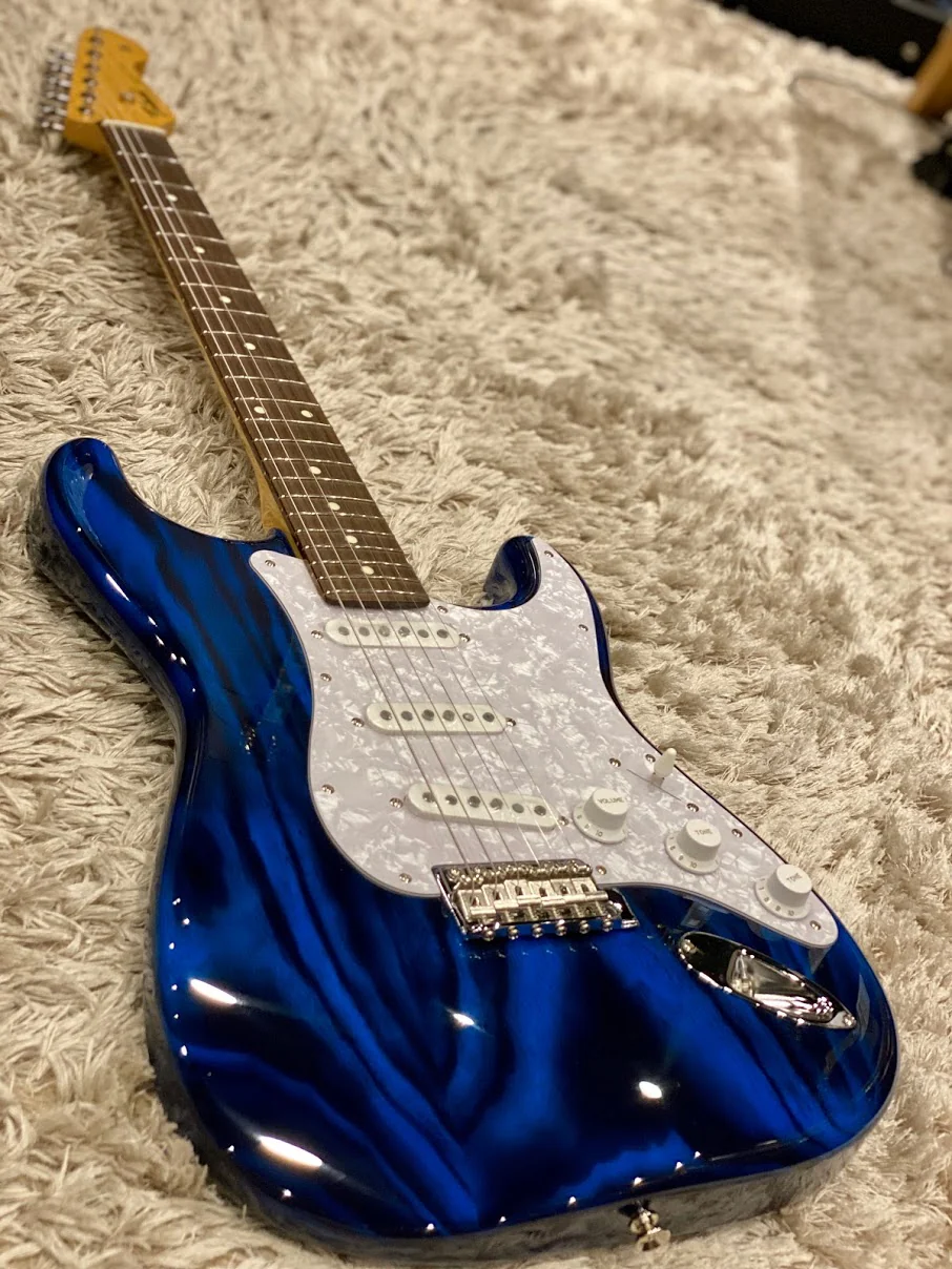 Tokai Japan AST-128 SBL/R Goldstar Sound Limited Edition in Seethru Blue with Rosewood FB