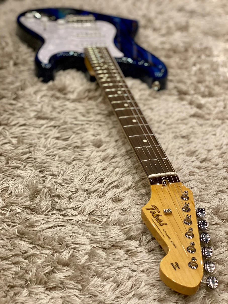 Tokai Japan AST-128 SBL/R Goldstar Sound Limited Edition in Seethru Blue with Rosewood FB - Image 3