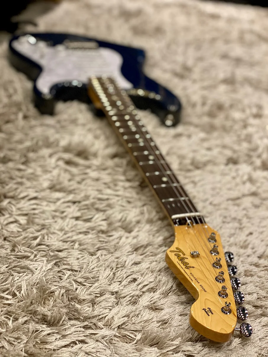 Tokai Japan AST-132 IB/R Goldstar Sound Limited Edition in Indigo Blue Gold Dust with Rosewood FB - Image 3