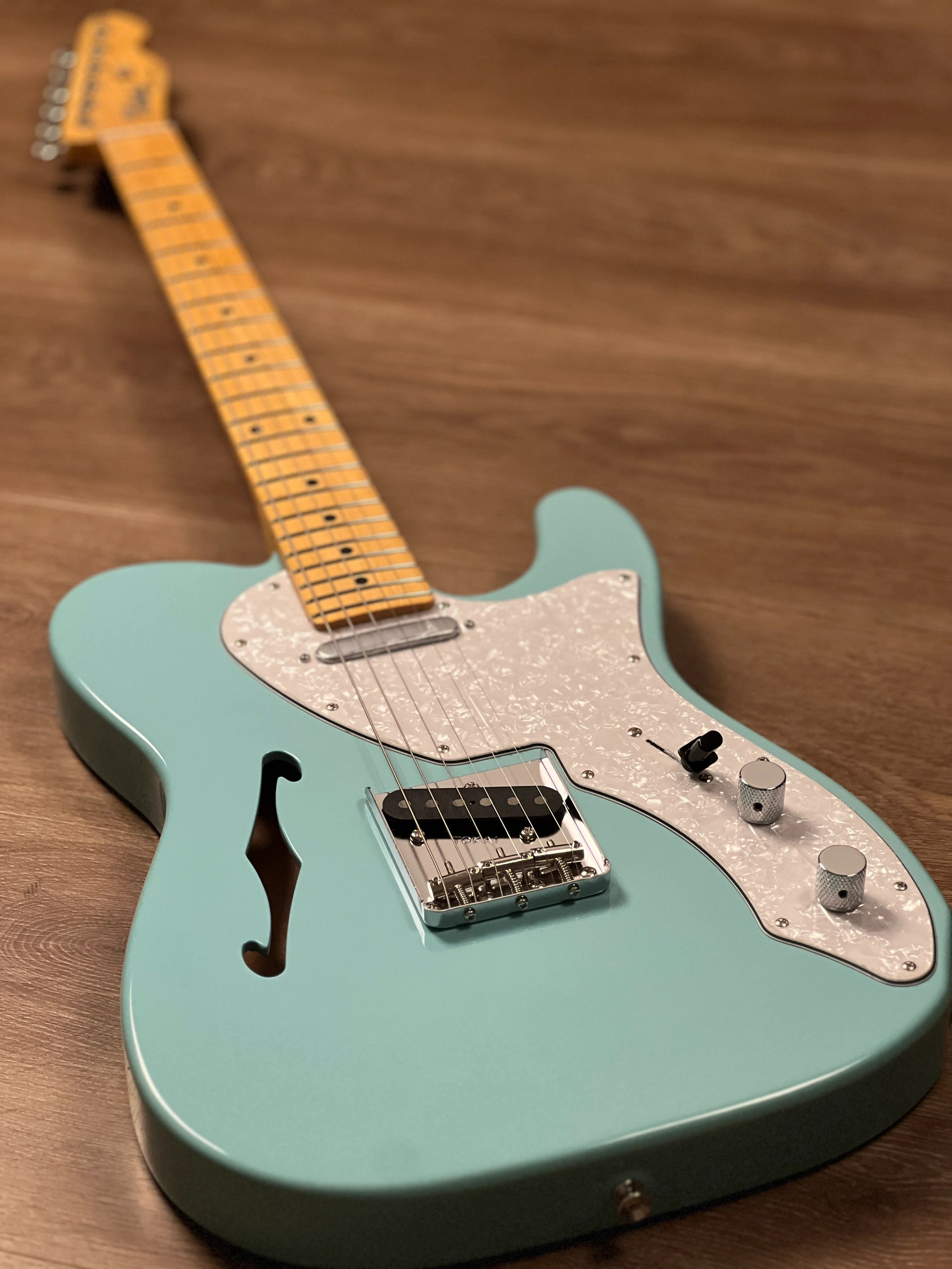 Tokai Japan ATE-101-THN/M Thinline Breezysound Japan in Sonic Blue 240928 - Image 4