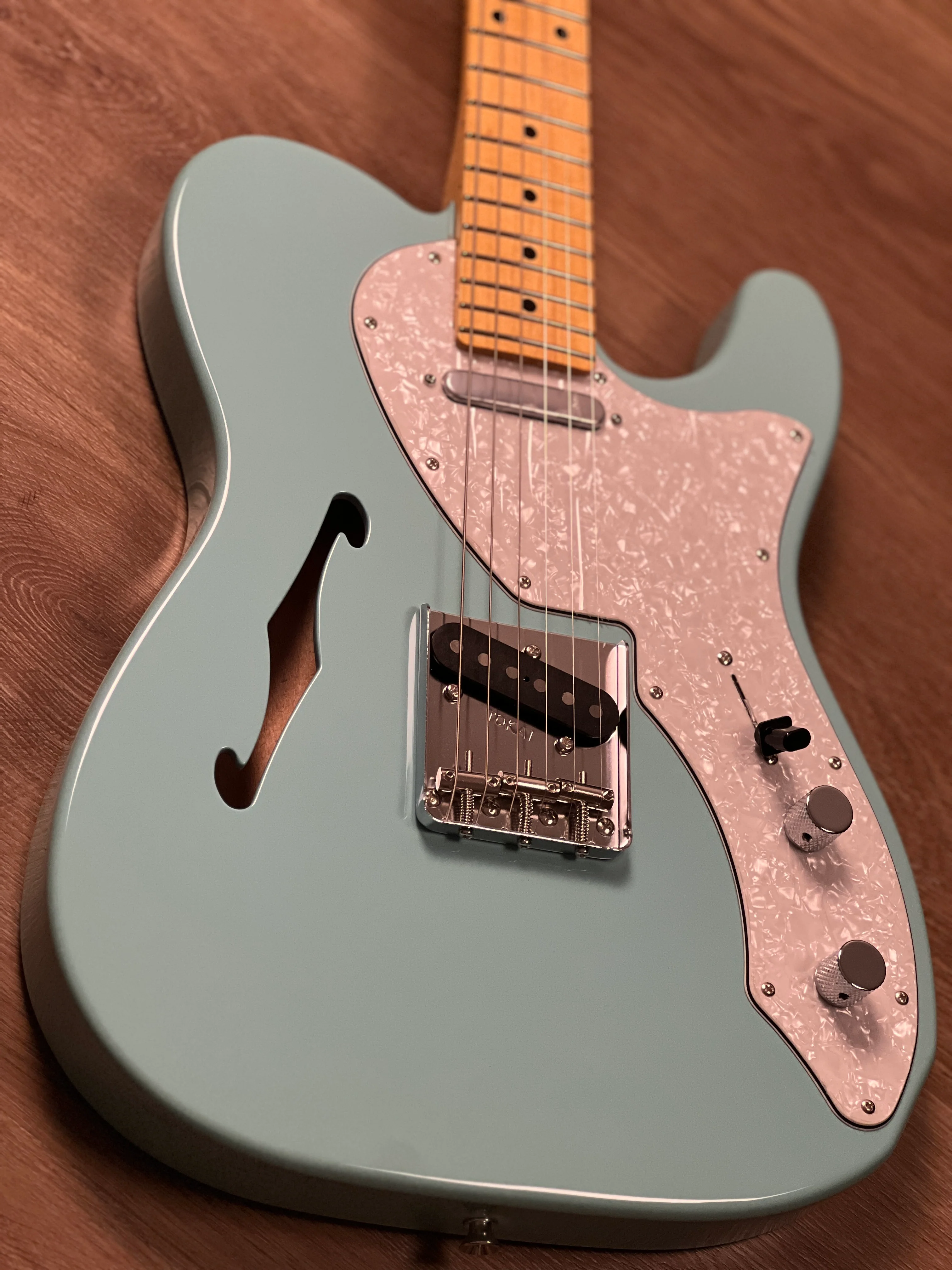 Tokai Japan ATE-101-THN/M Thinline Breezysound Japan in Sonic Blue 240928 - Image 5
