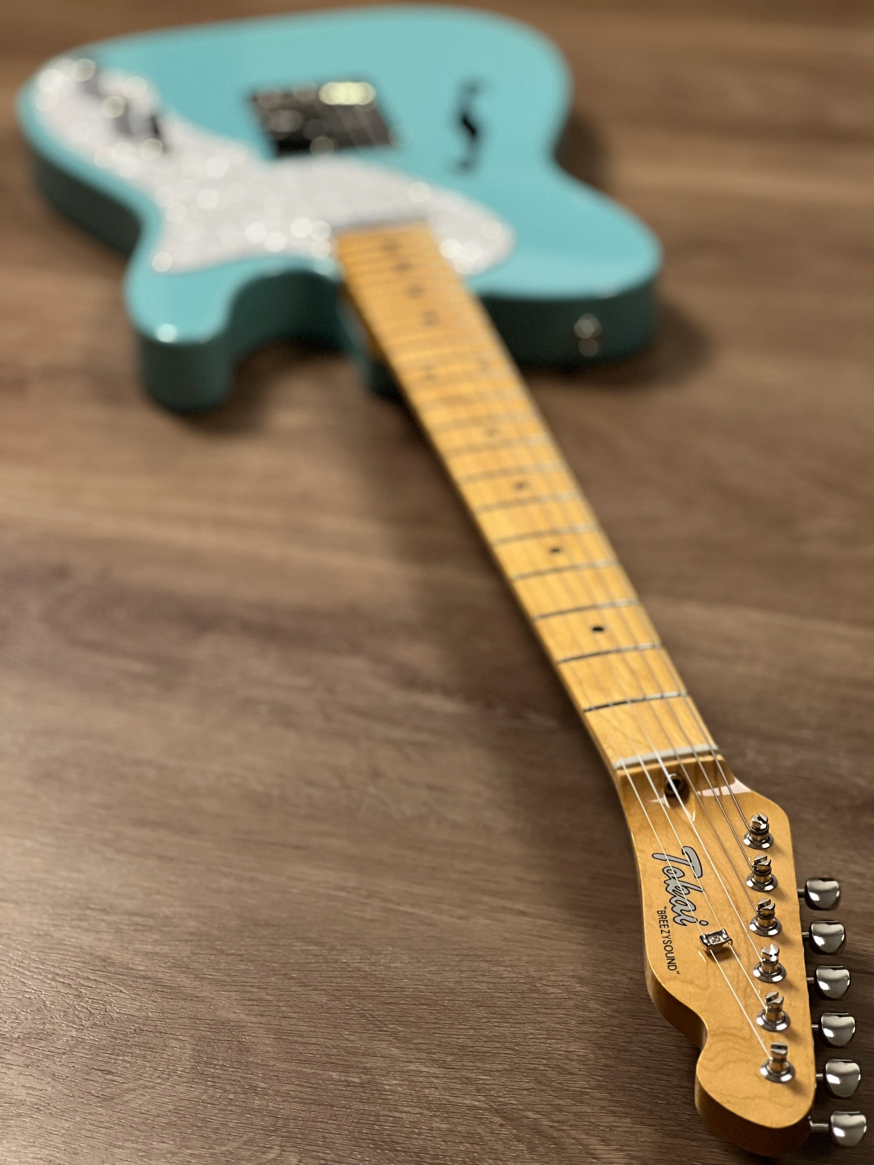 Tokai Japan ATE-101-THN/M Thinline Breezysound Japan in Sonic Blue 240928 - Image 8