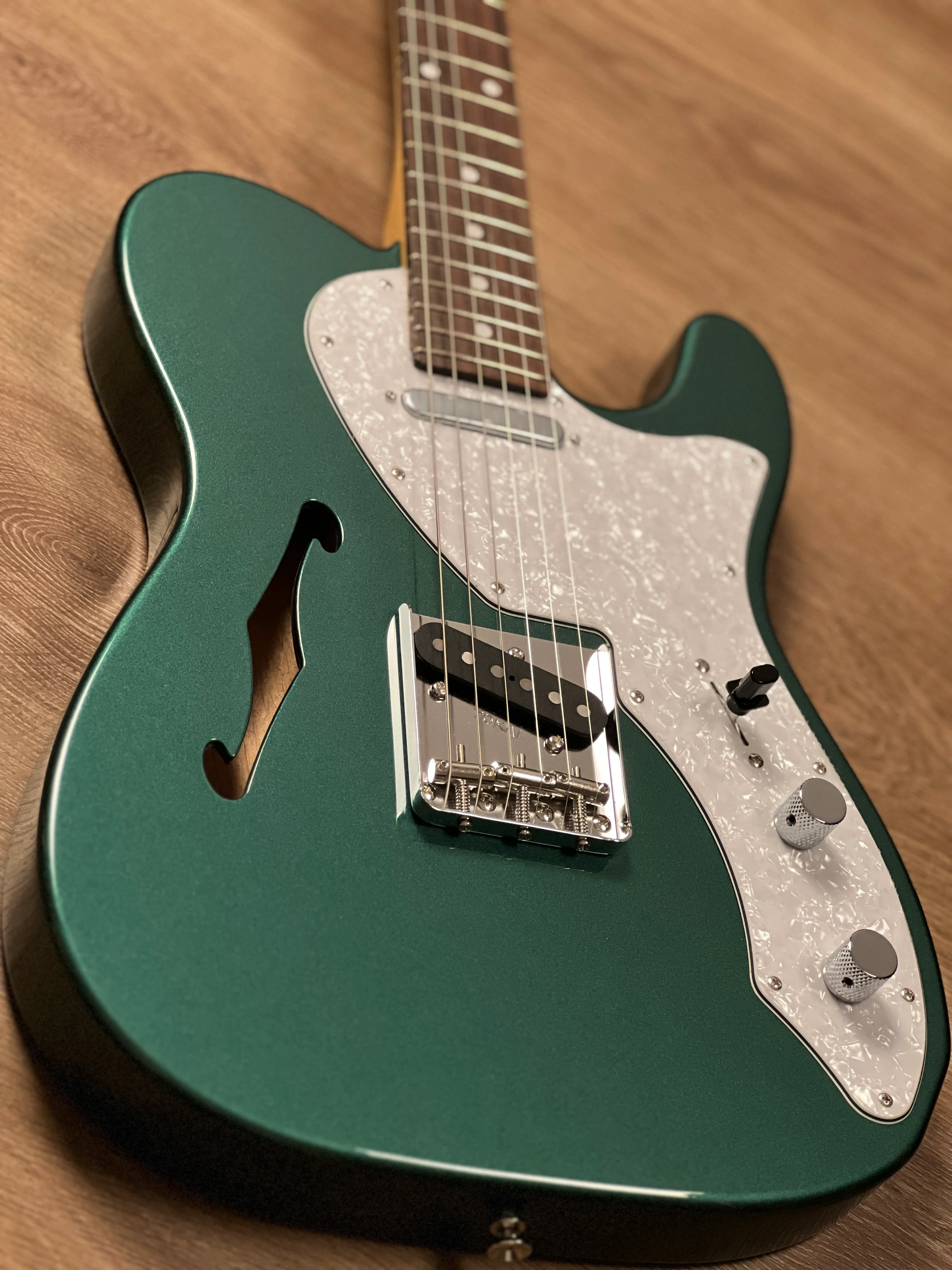 Tokai Japan ATE-101-THN/R Thinline Breezysound Japan in Sherwood Green Metallic 240693 - Image 5